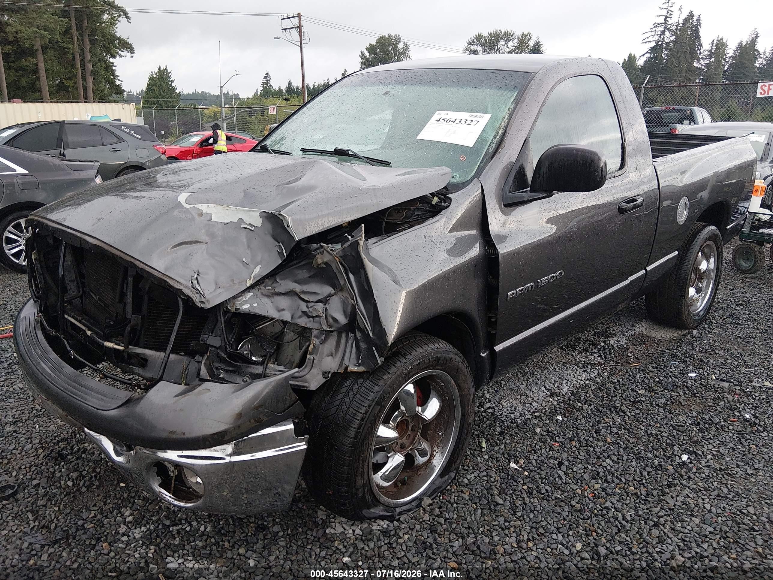 2002 Dodge Ram 1500 St Gray vin: 1D7HA16Z02J155923