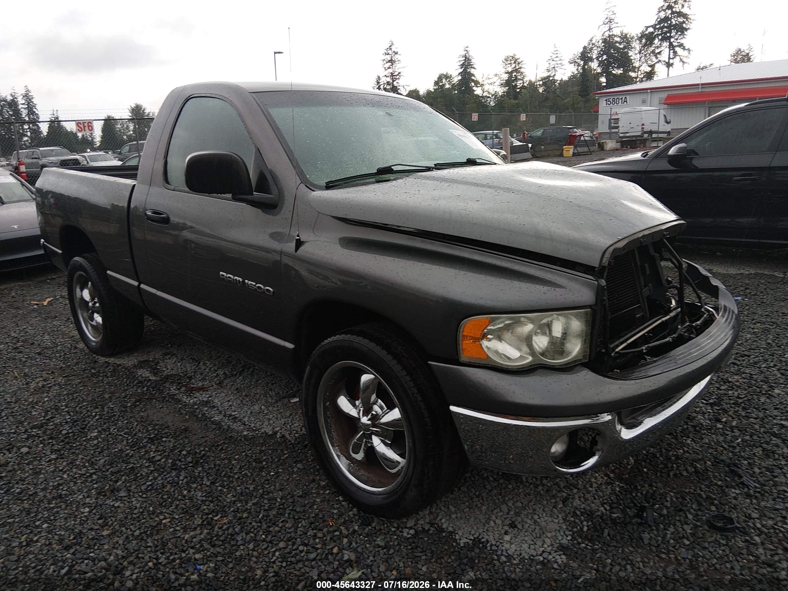 2002 Dodge Ram 1500 St Gray vin: 1D7HA16Z02J155923