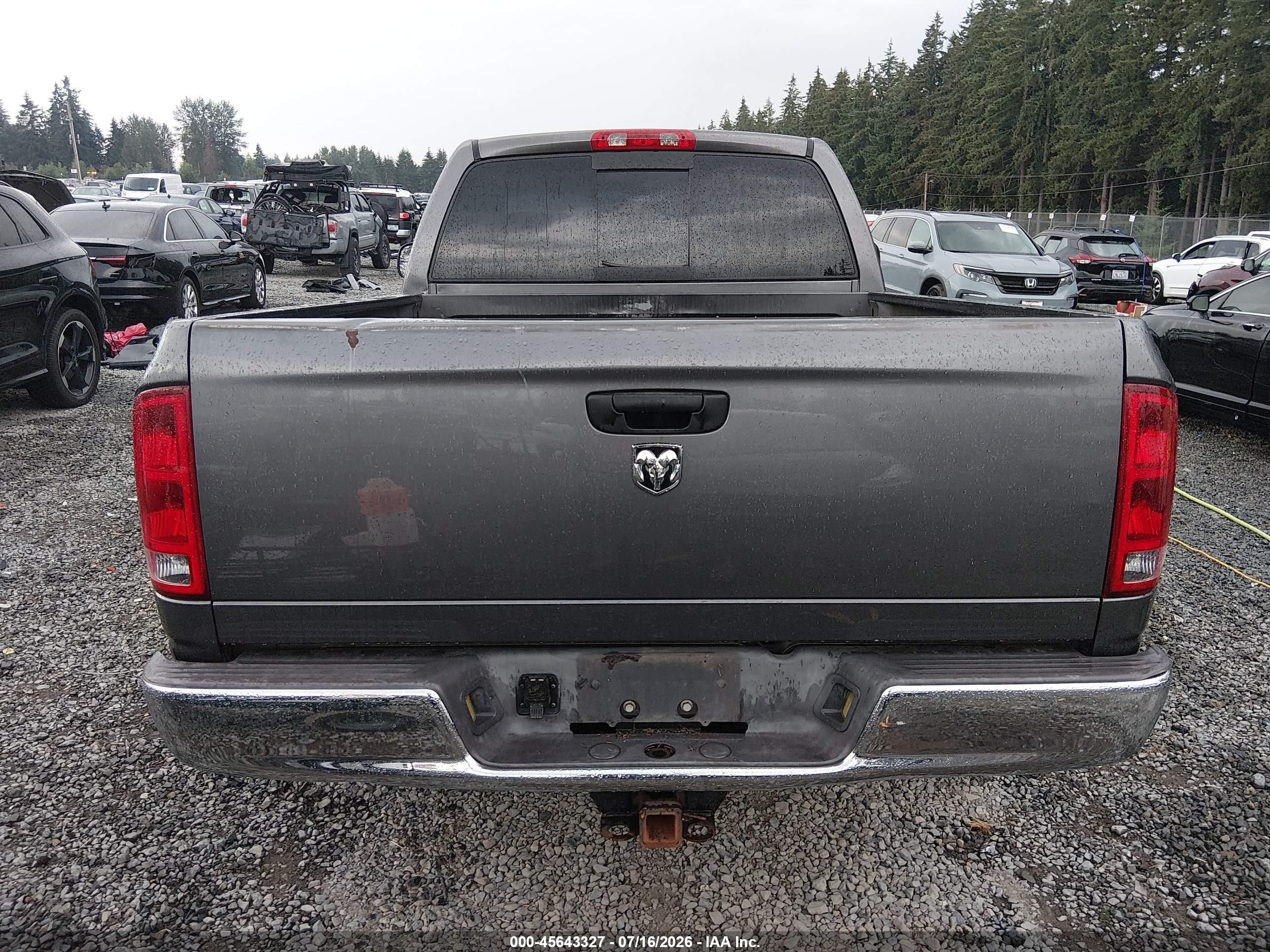 2002 Dodge Ram 1500 St Gray vin: 1D7HA16Z02J155923