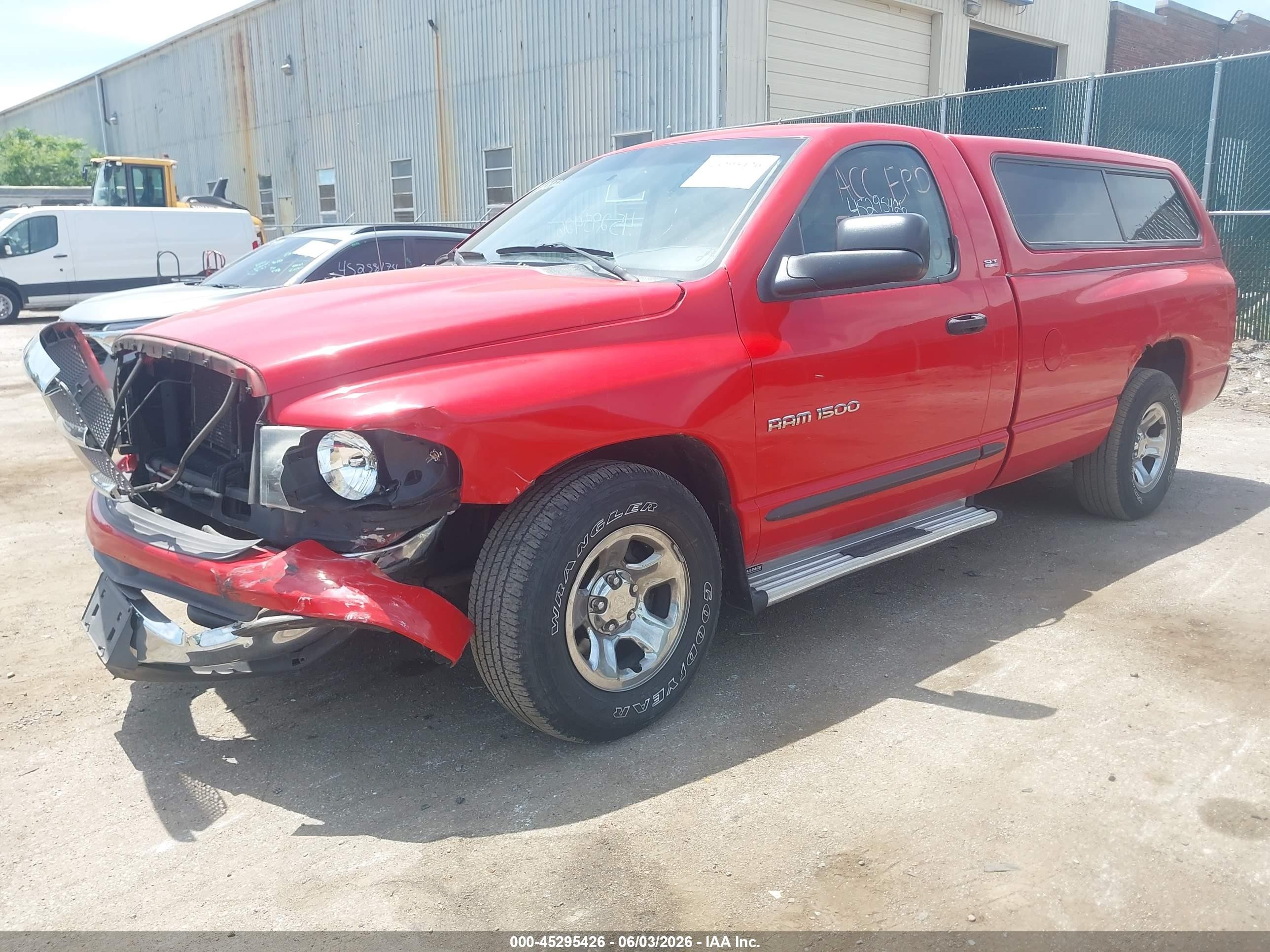 2002 Dodge Ram 1500 St Red vin: 1D7HA16Z42J133343