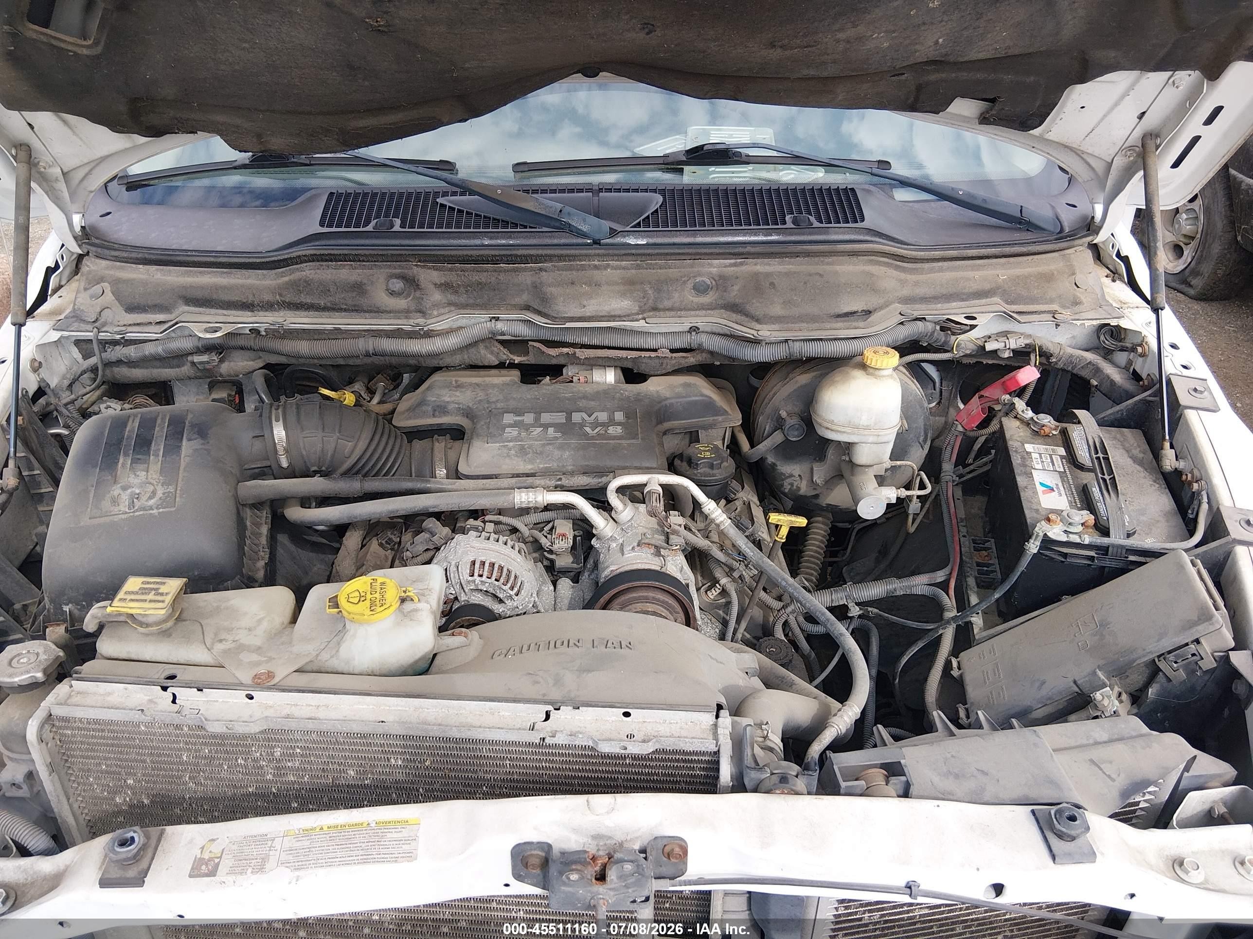 2007 Dodge Ram 1500 Slt White vin: 1D7HA18207S198207