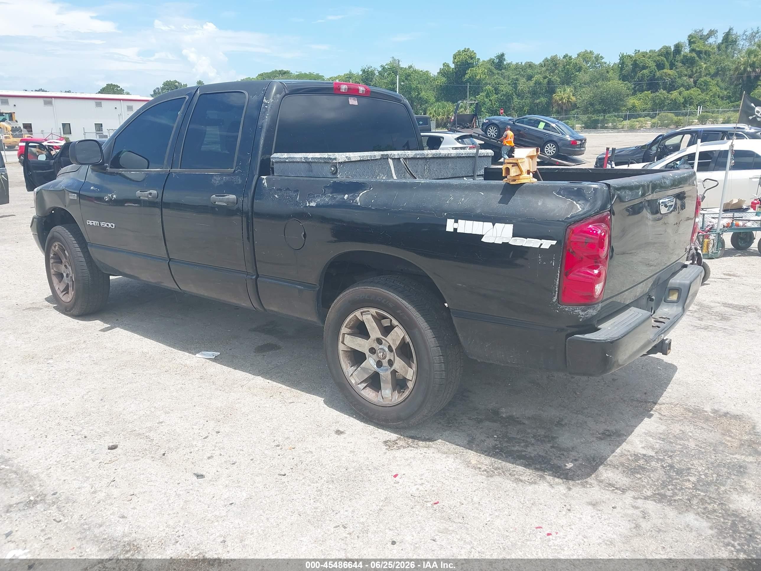 2007 Dodge Ram 1500 Slt Black vin: 1D7HA18207S206158
