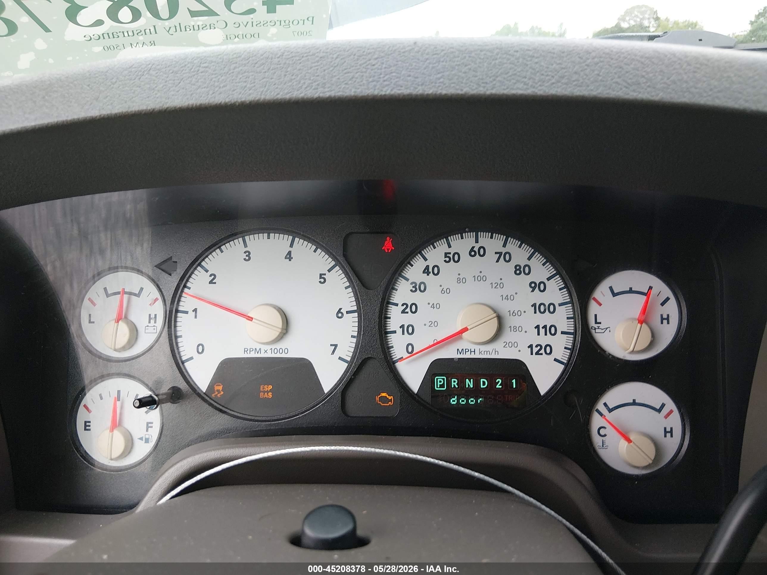 2007 Dodge Ram 1500 Laramie Black vin: 1D7HA18207S216995