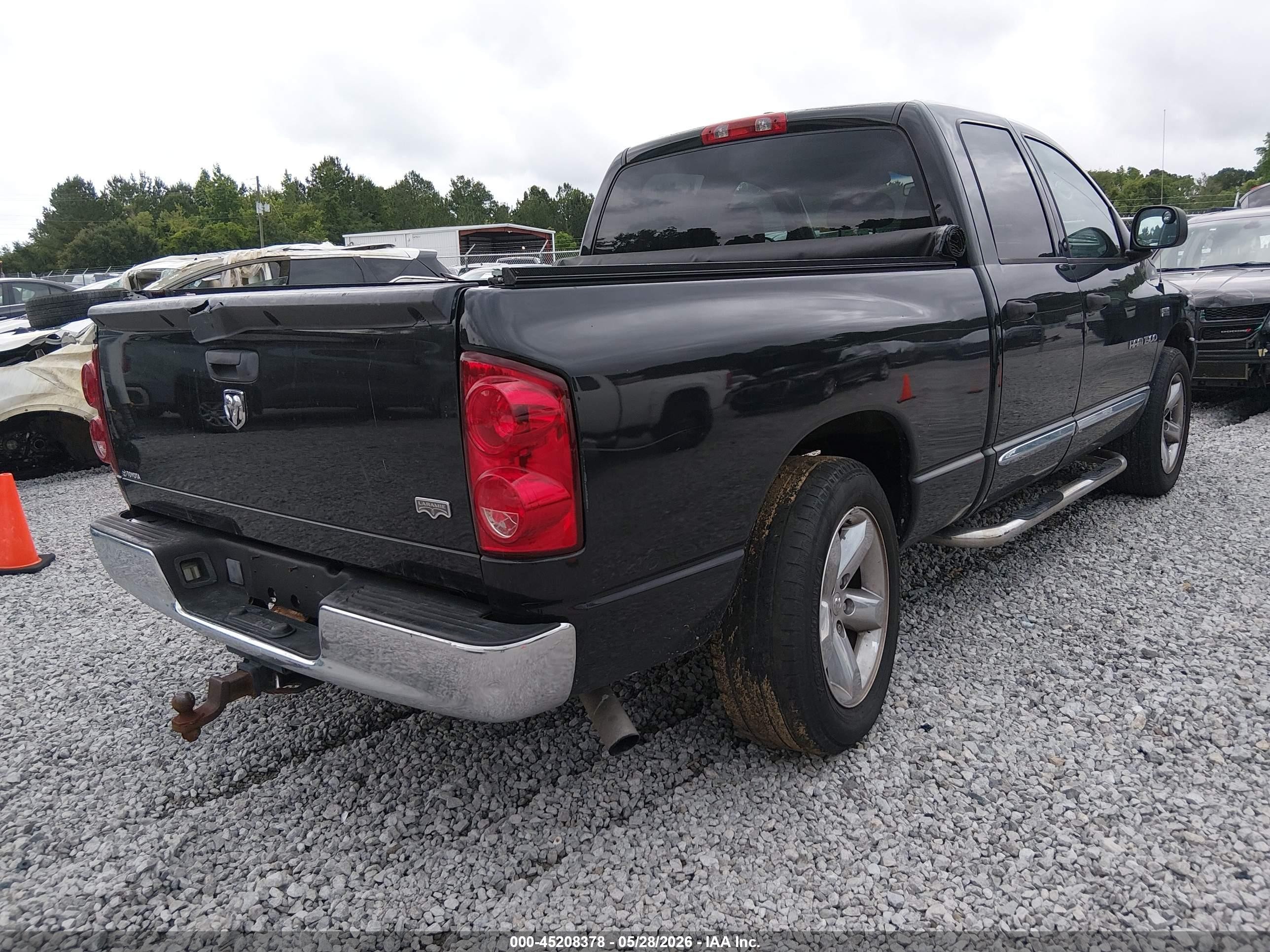 2007 Dodge Ram 1500 Laramie Black vin: 1D7HA18207S216995