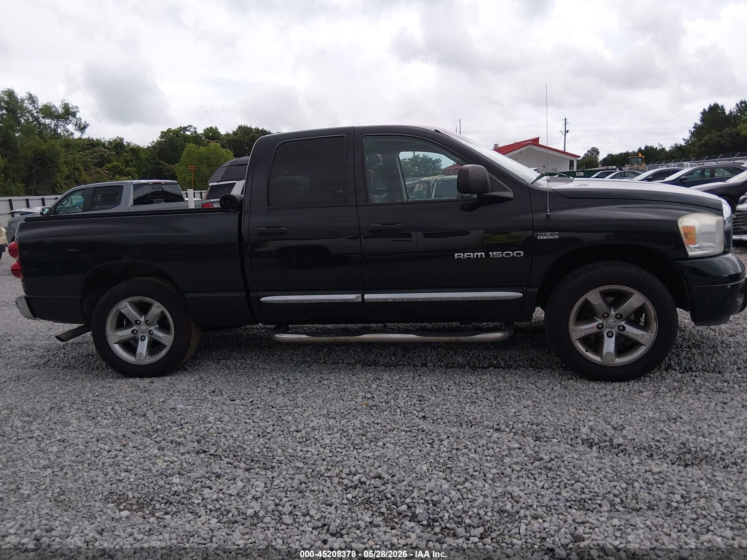 2007 Dodge Ram 1500 Laramie Black vin: 1D7HA18207S216995
