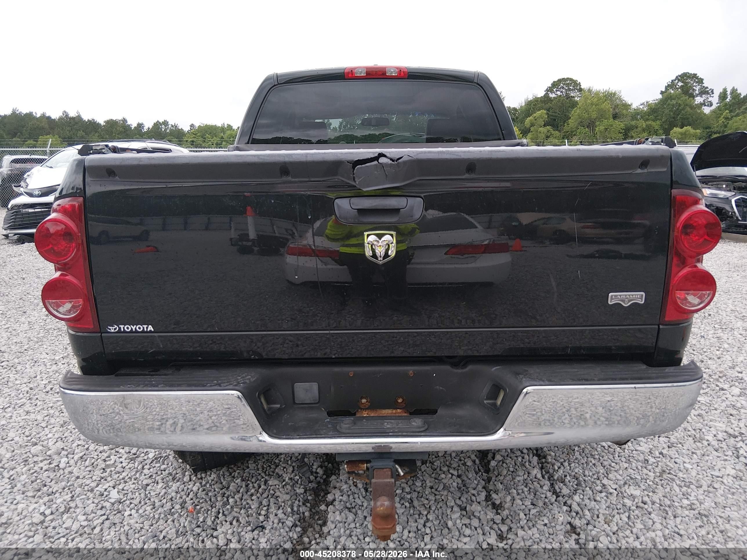 2007 Dodge Ram 1500 Laramie Black vin: 1D7HA18207S216995
