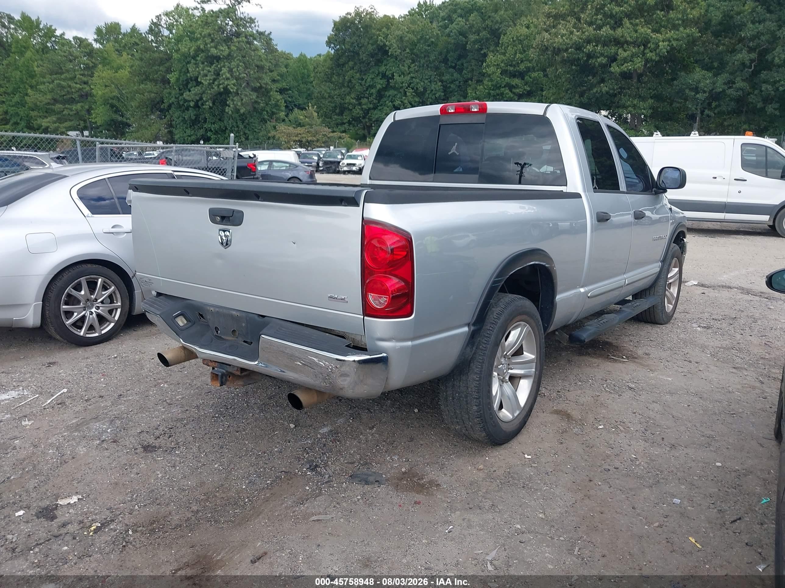 2007 Dodge Ram 1500 Slt Silver vin: 1D7HA18217J504692
