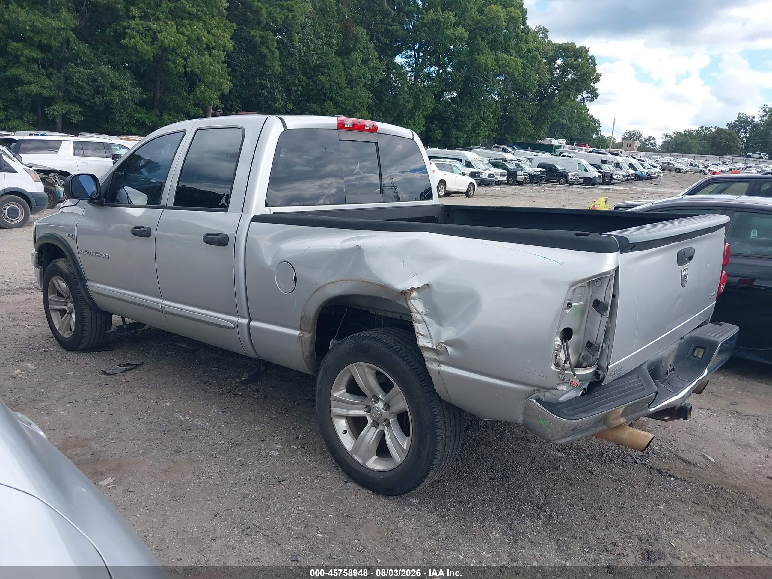 2007 Dodge Ram 1500 Slt Silver vin: 1D7HA18217J504692