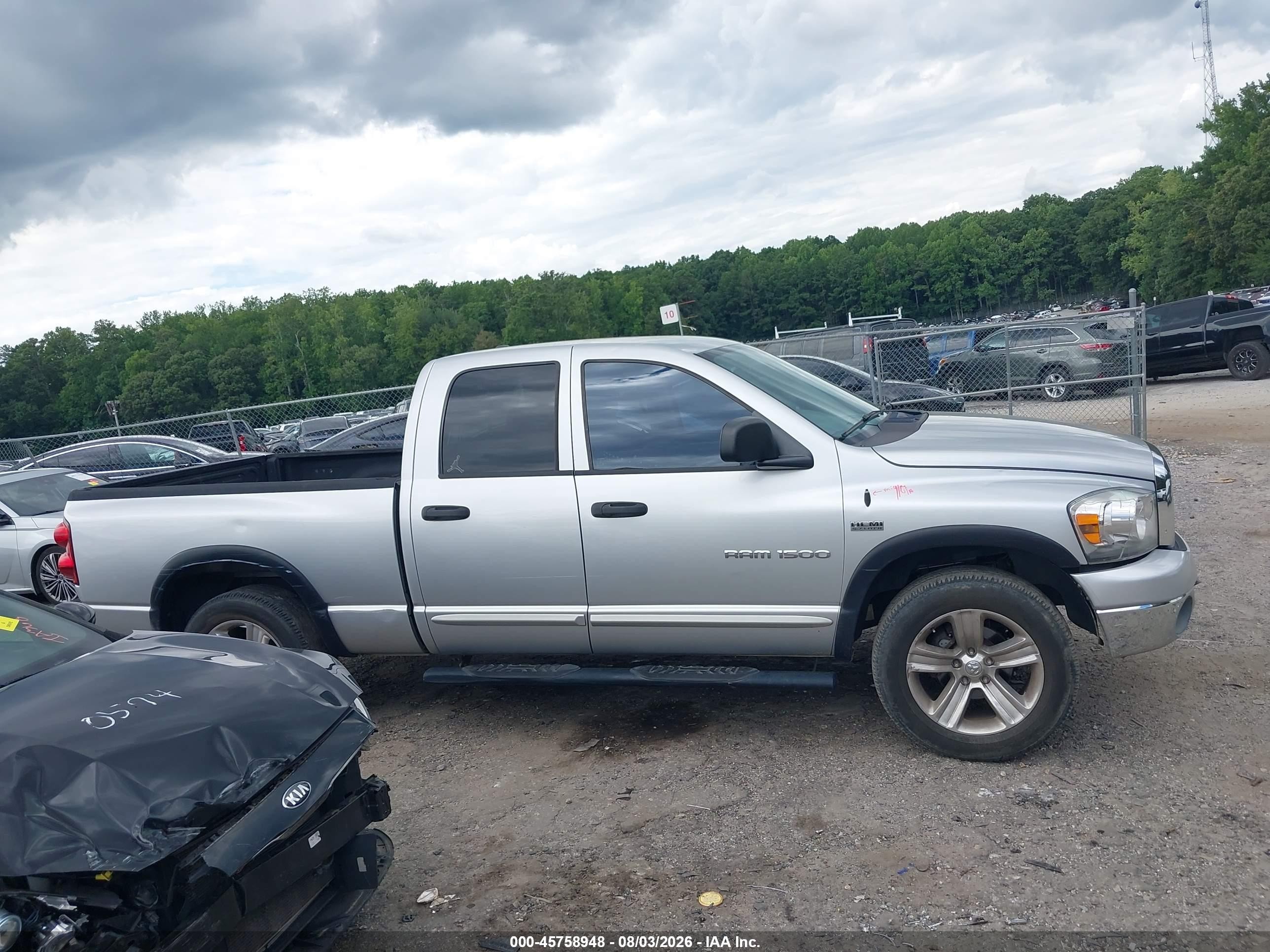 2007 Dodge Ram 1500 Slt Silver vin: 1D7HA18217J504692