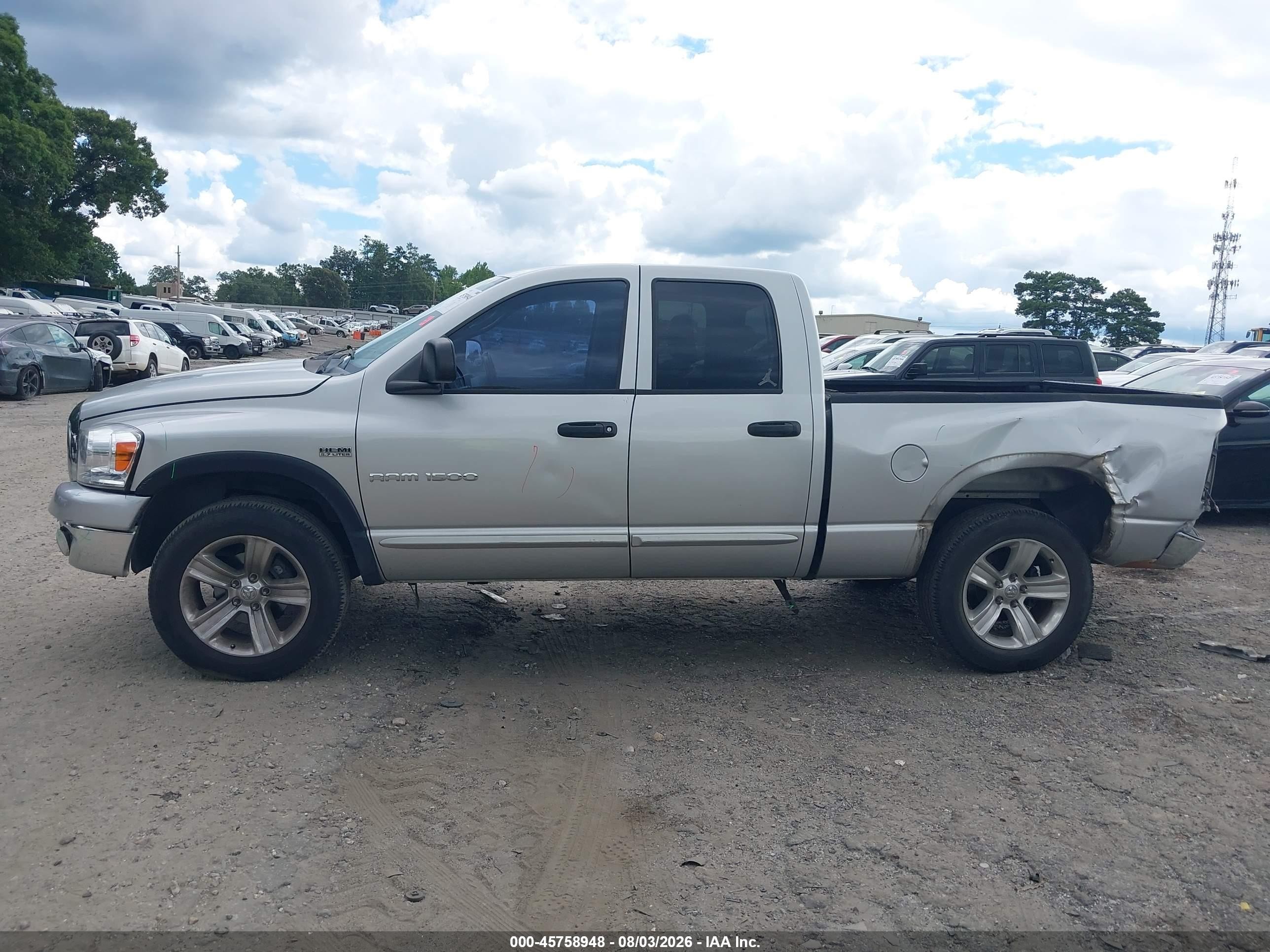 2007 Dodge Ram 1500 Slt Silver vin: 1D7HA18217J504692
