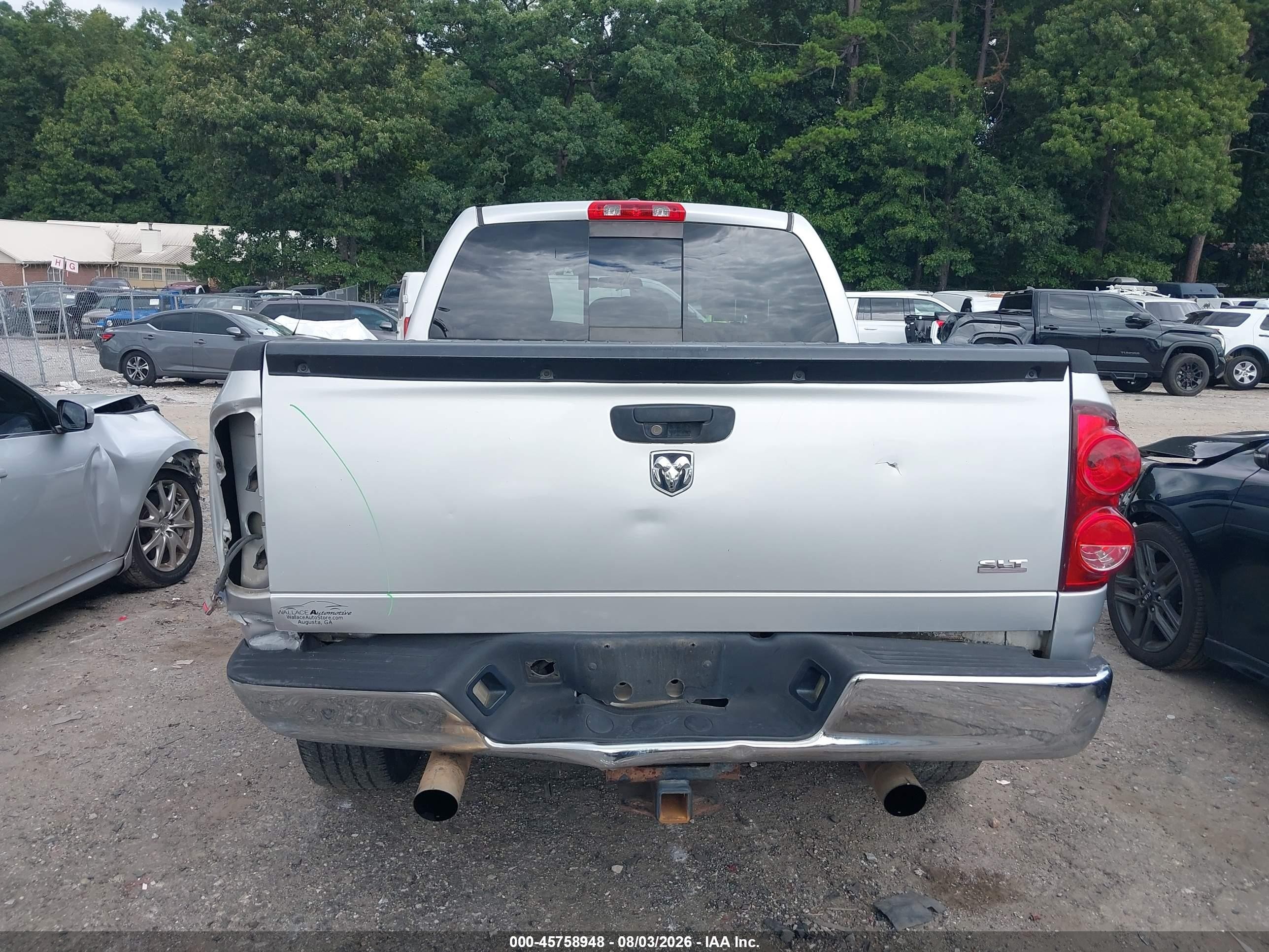 2007 Dodge Ram 1500 Slt Silver vin: 1D7HA18217J504692