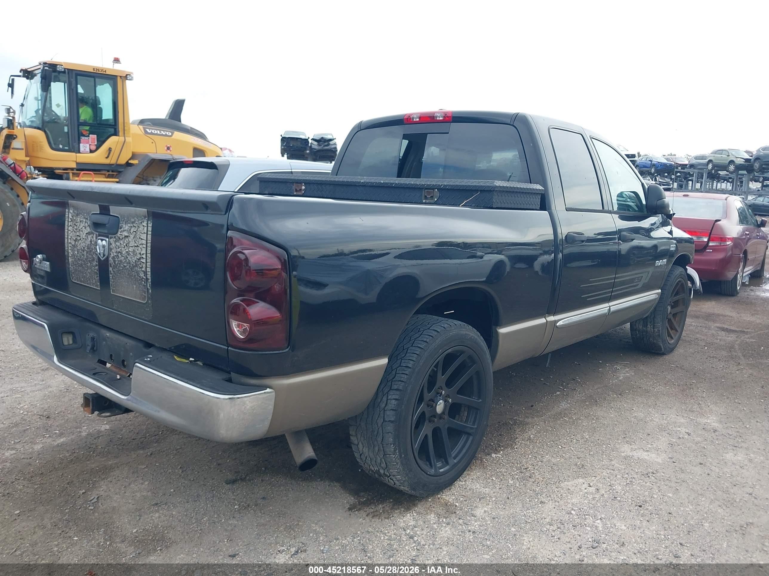 2008 Dodge Ram 1500 Slt Black vin: 1D7HA18218J113818