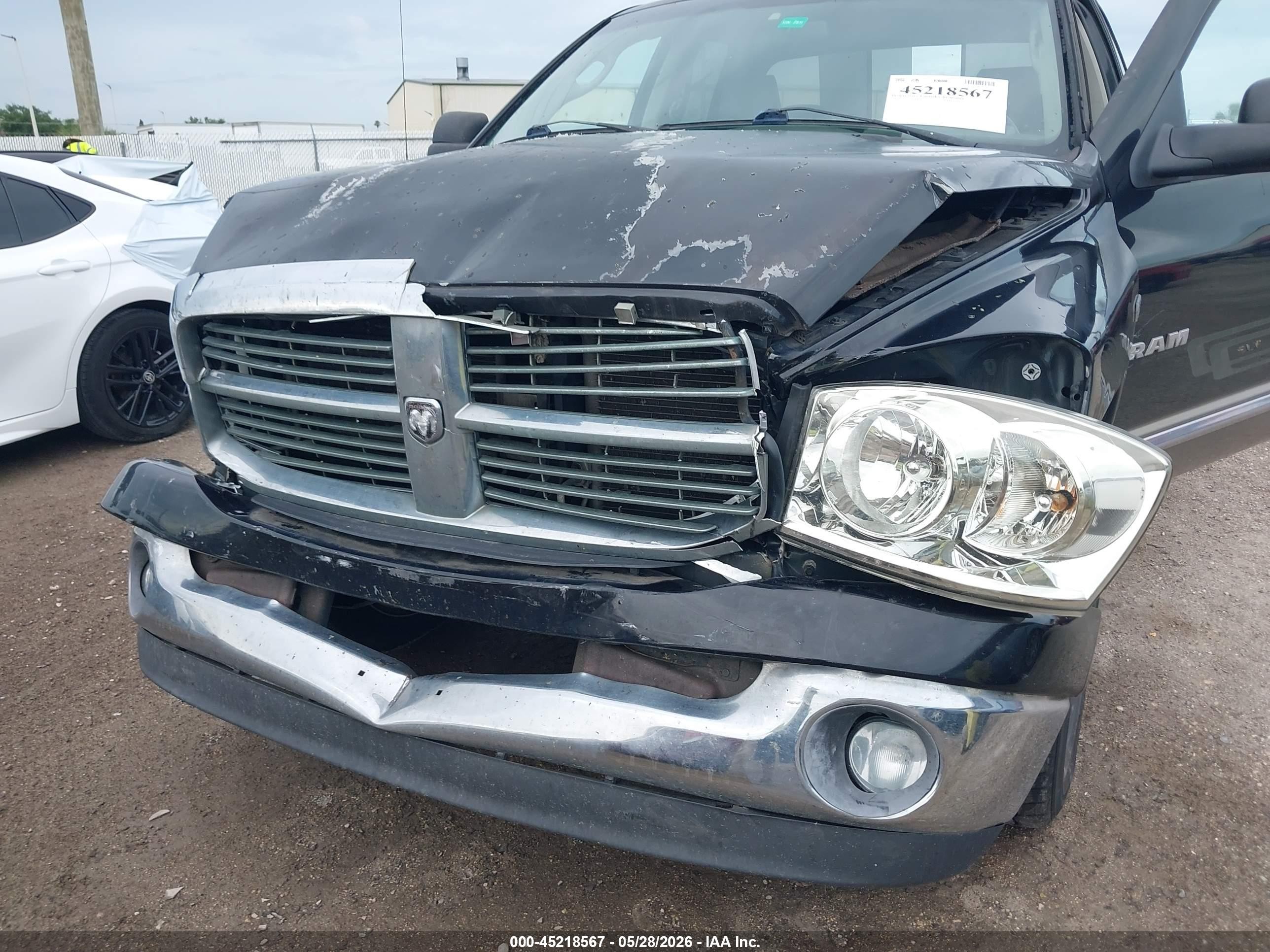 2008 Dodge Ram 1500 Slt Black vin: 1D7HA18218J113818