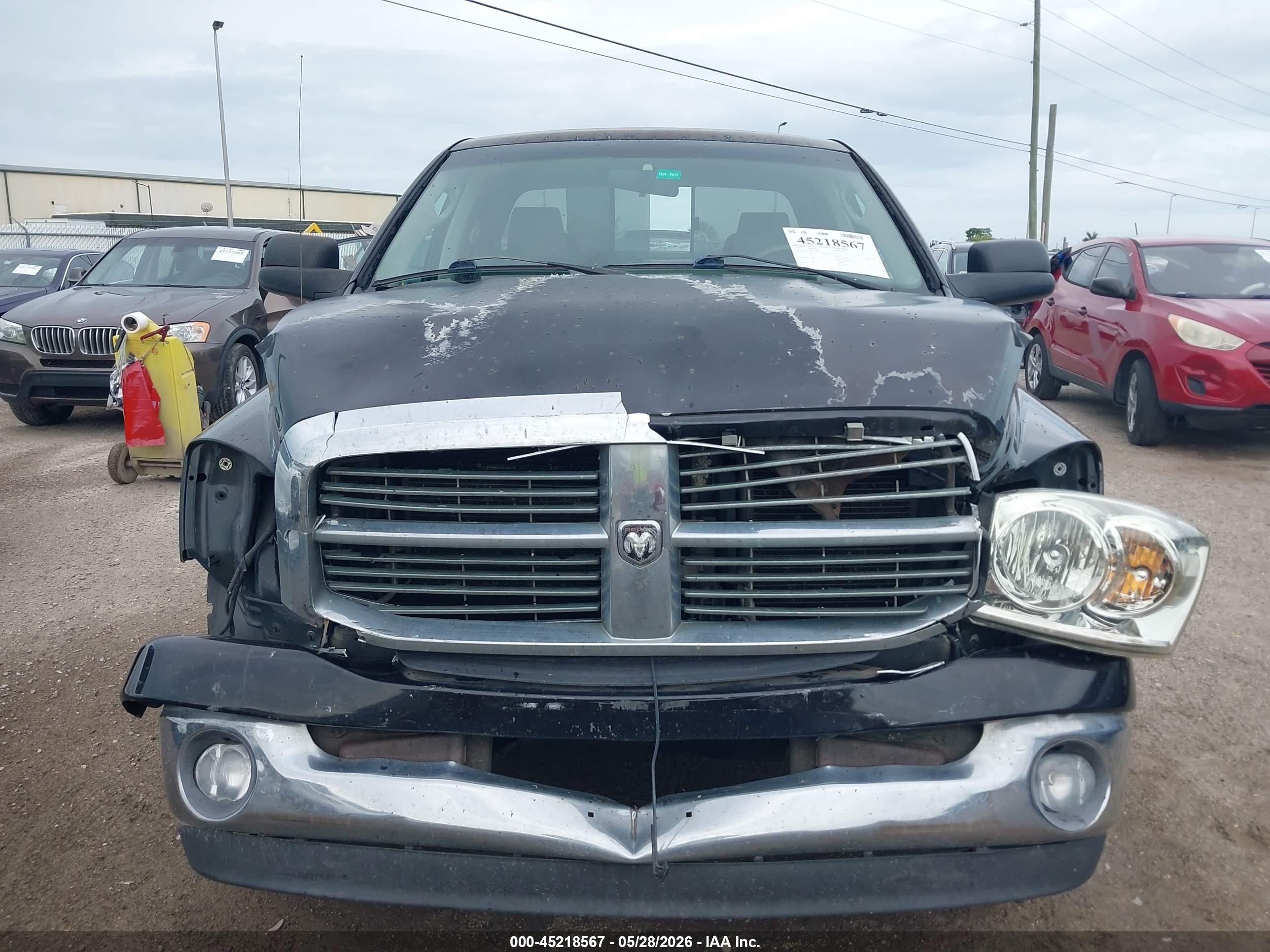 2008 Dodge Ram 1500 Slt Black vin: 1D7HA18218J113818