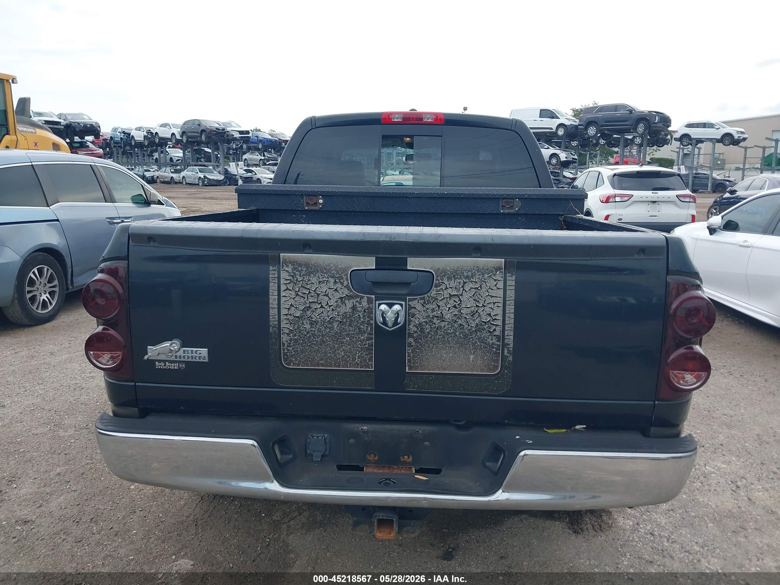 2008 Dodge Ram 1500 Slt Black vin: 1D7HA18218J113818