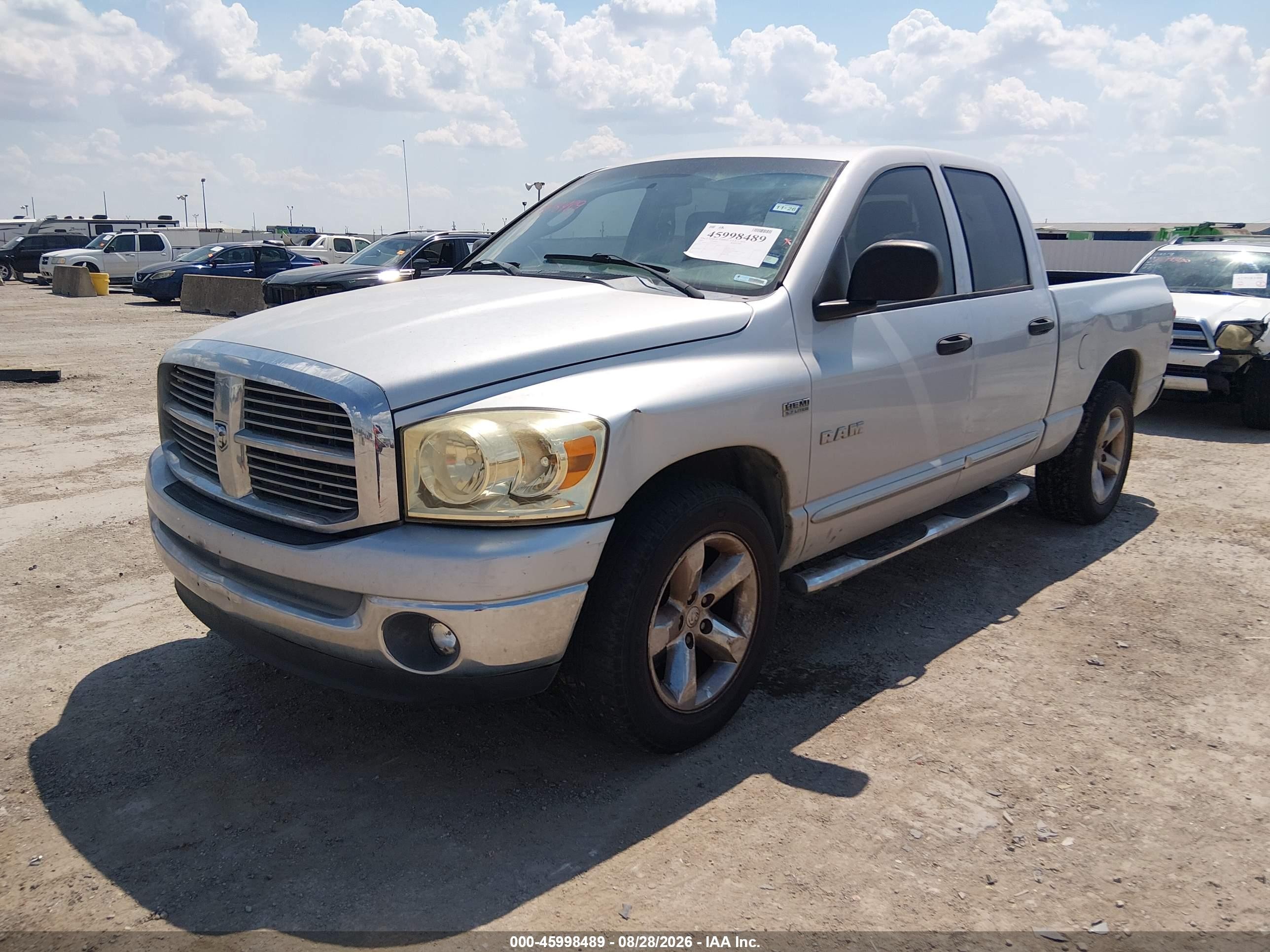 2008 Dodge Ram 1500 Slt Серый vin: 1D7HA18218S506552