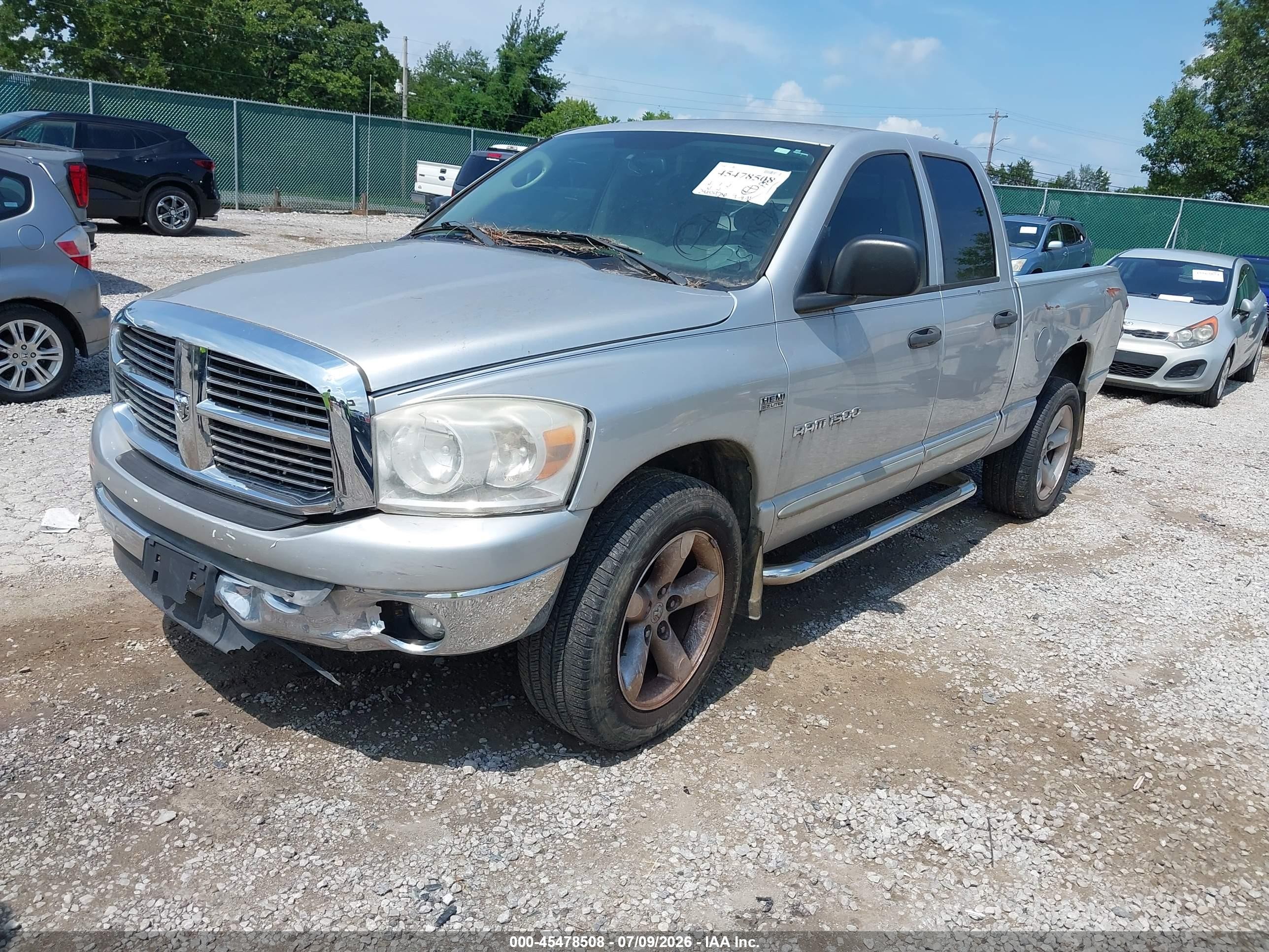 2007 Dodge Ram 1500 Slt Silver vin: 1D7HA18227J519427