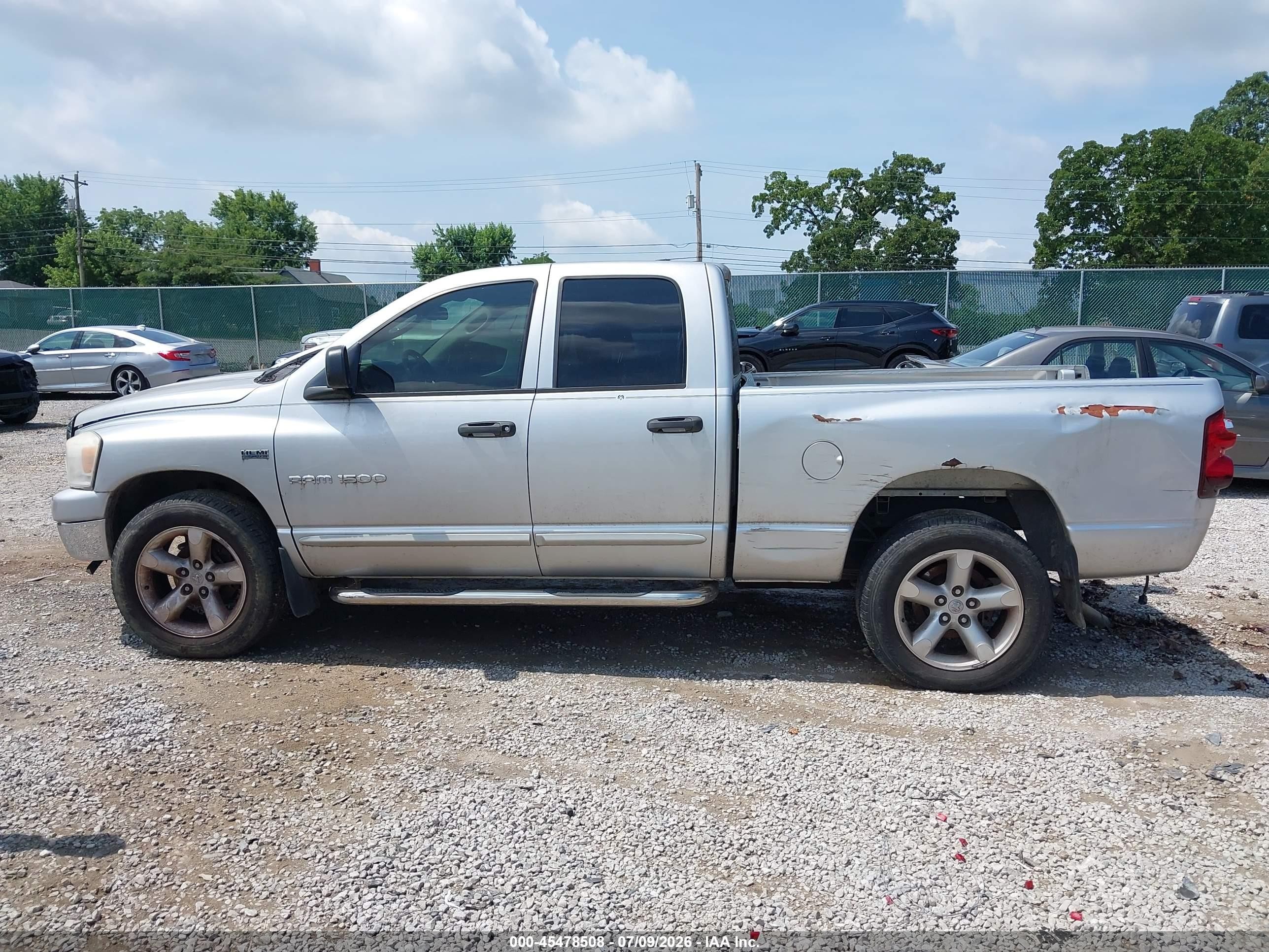 2007 Dodge Ram 1500 Slt Silver vin: 1D7HA18227J519427