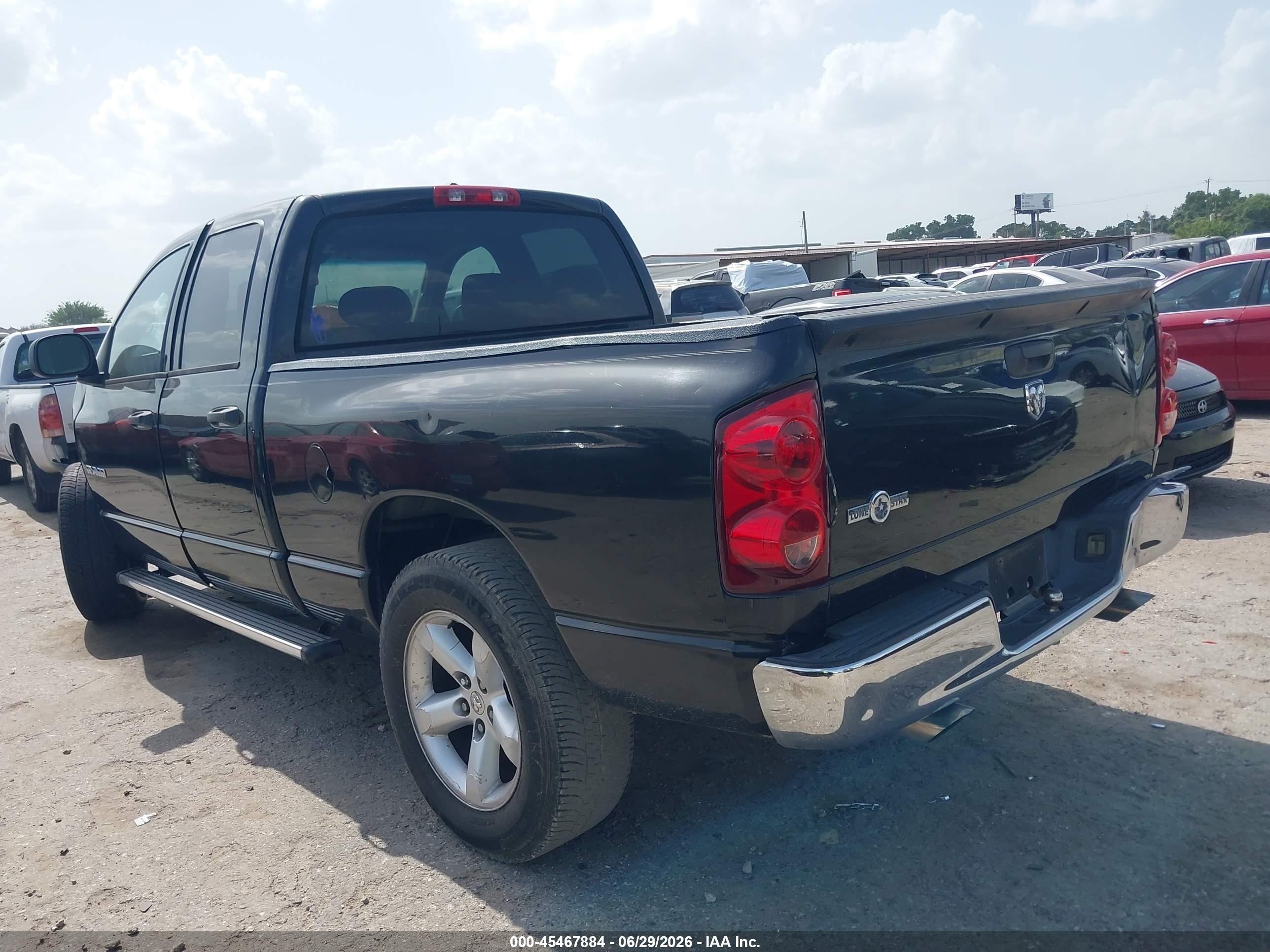 2008 Dodge Ram 1500 Slt Black vin: 1D7HA18228J103976