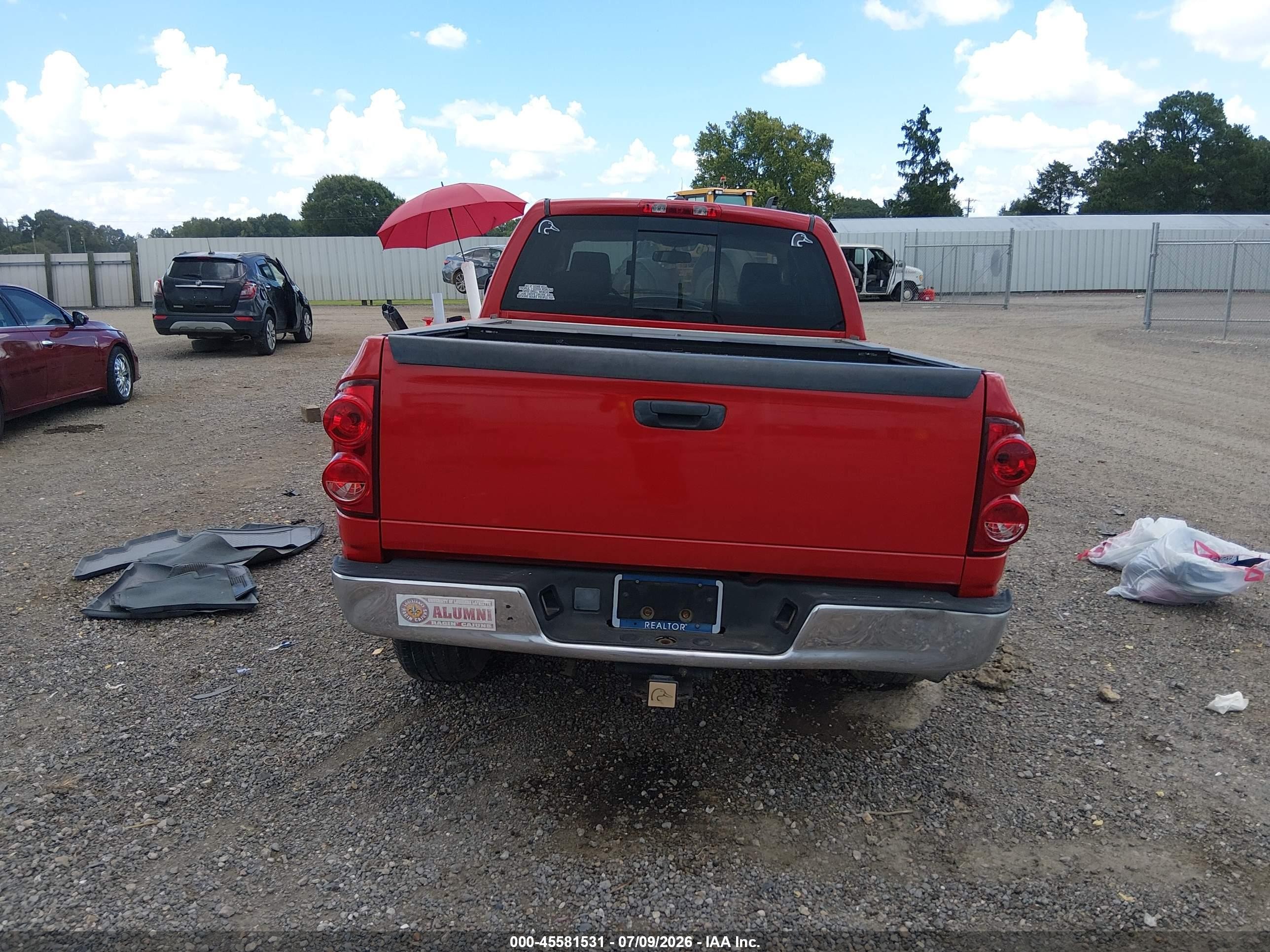 2008 Dodge Ram 1500 Slt Red vin: 1D7HA18228S517740