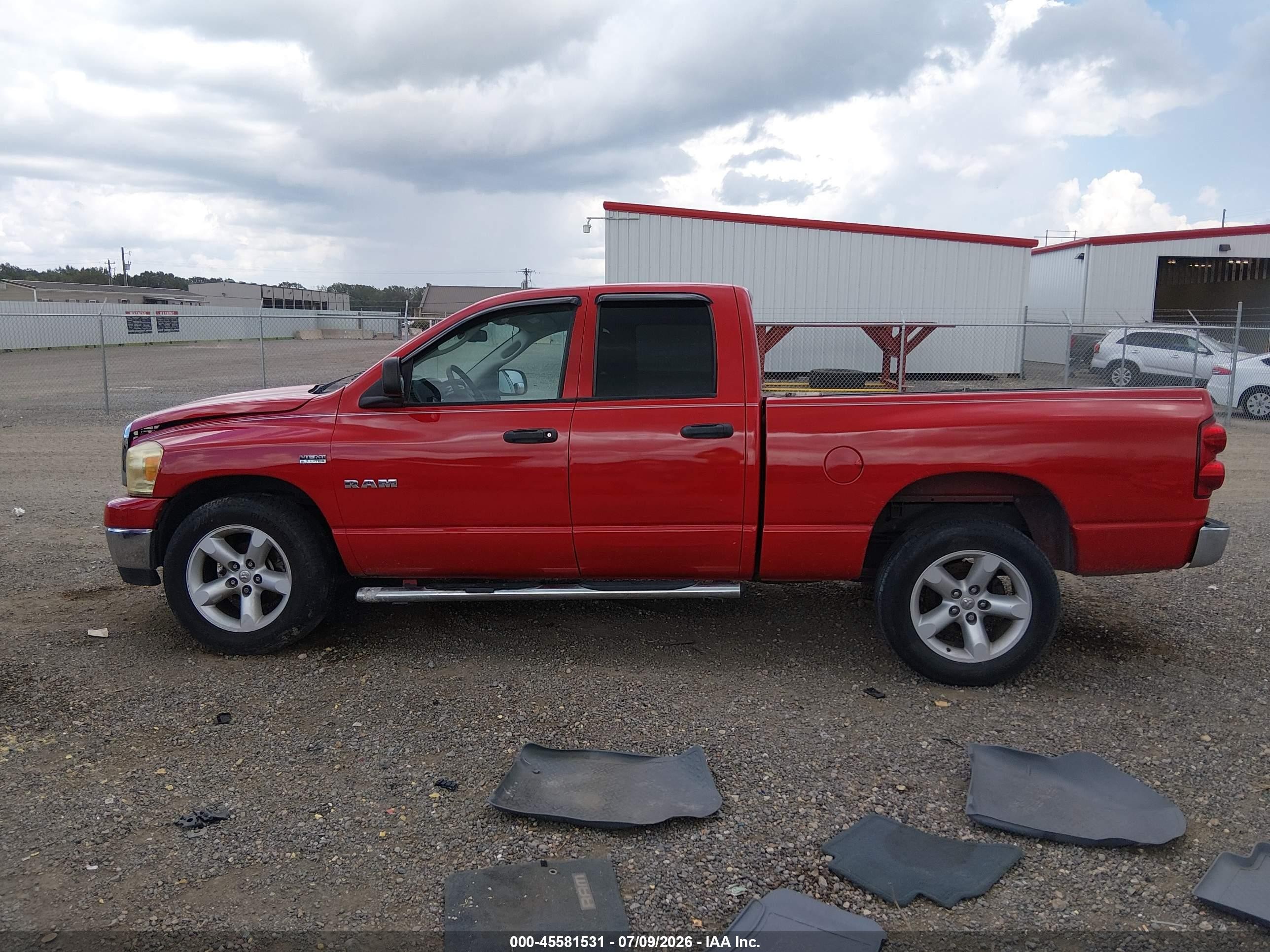 2008 Dodge Ram 1500 Slt Red vin: 1D7HA18228S517740