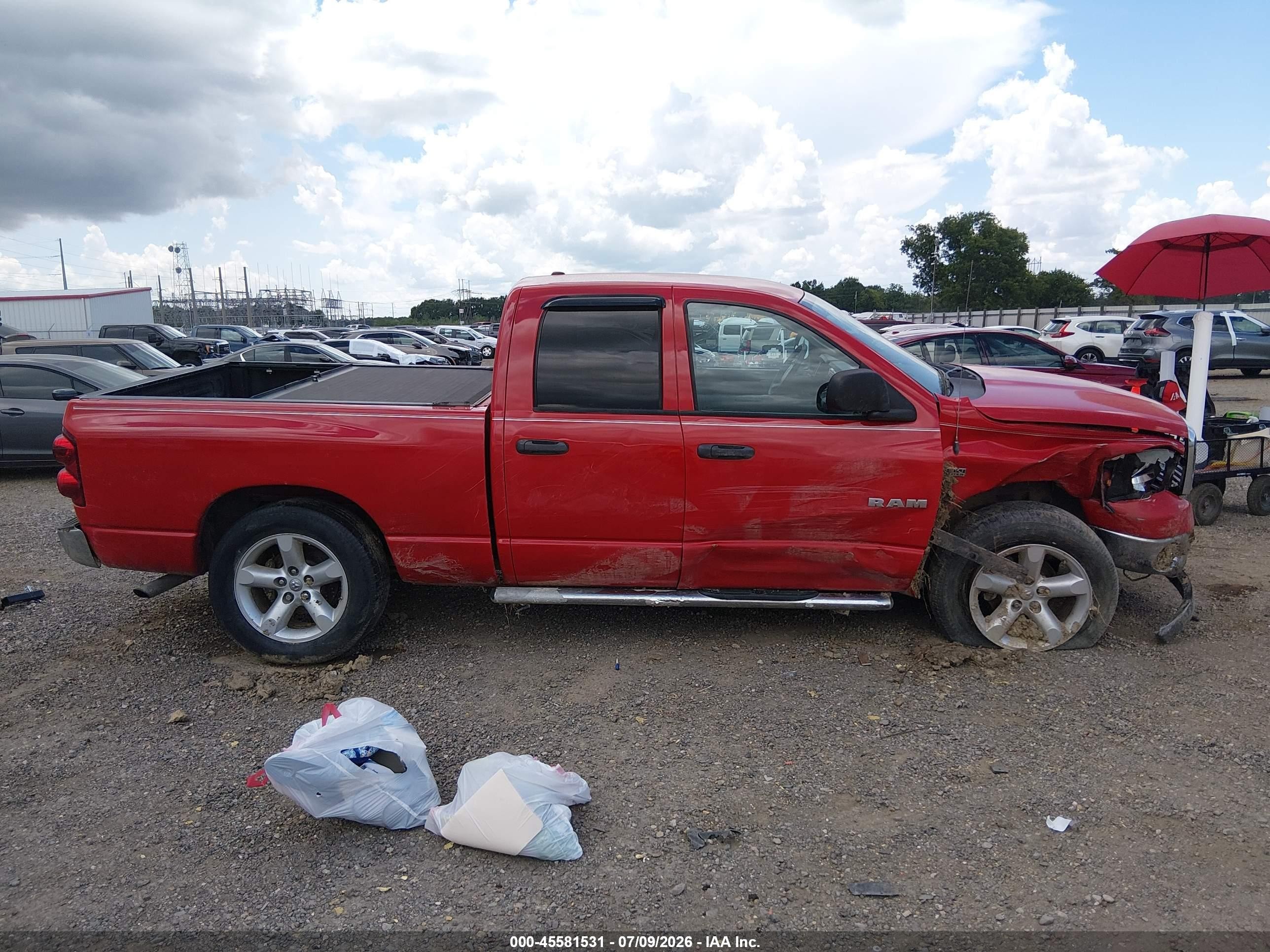 2008 Dodge Ram 1500 Slt Red vin: 1D7HA18228S517740