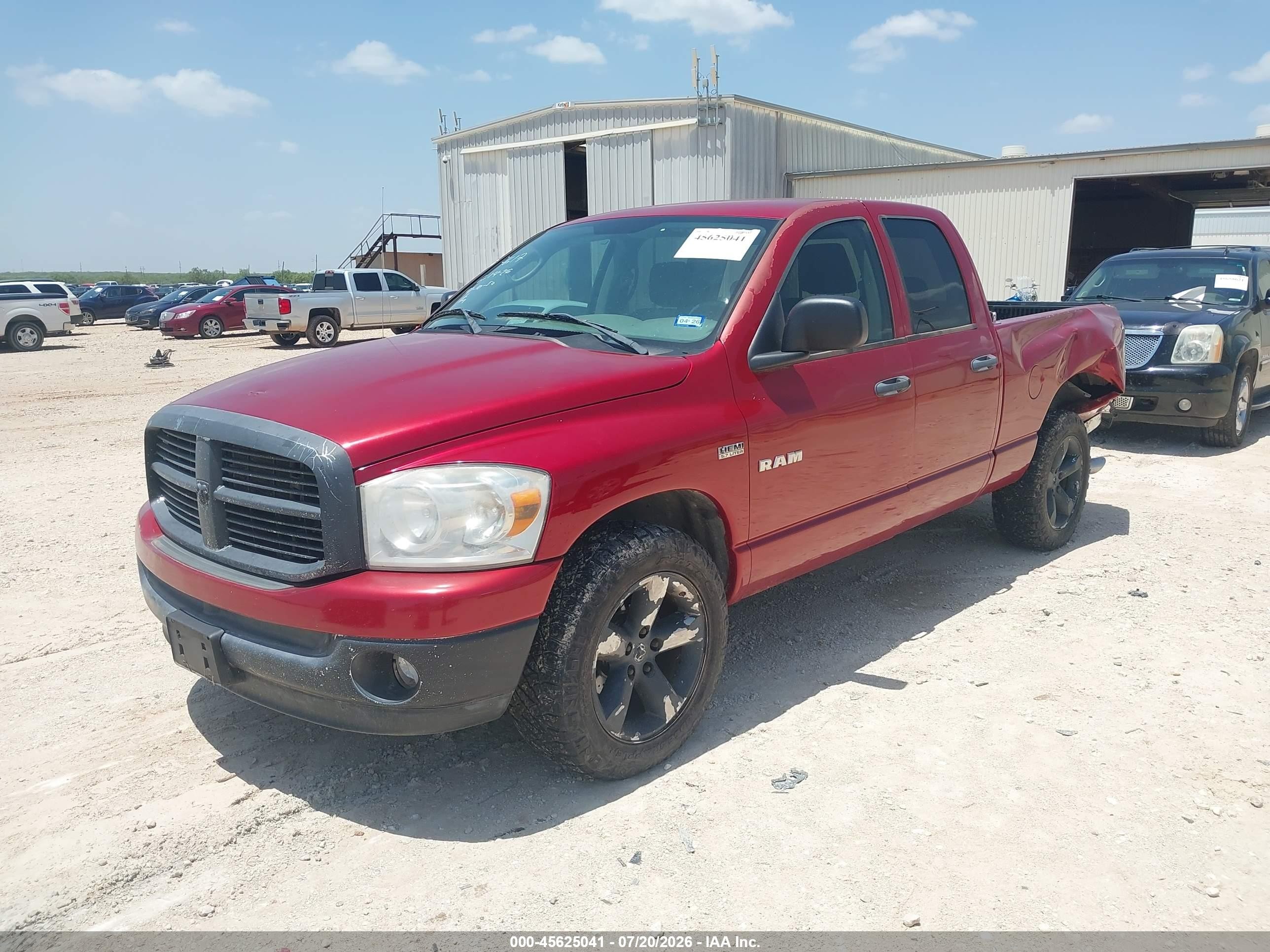 2008 Dodge Ram 1500 Slt Бордовый vin: 1D7HA18228S574617