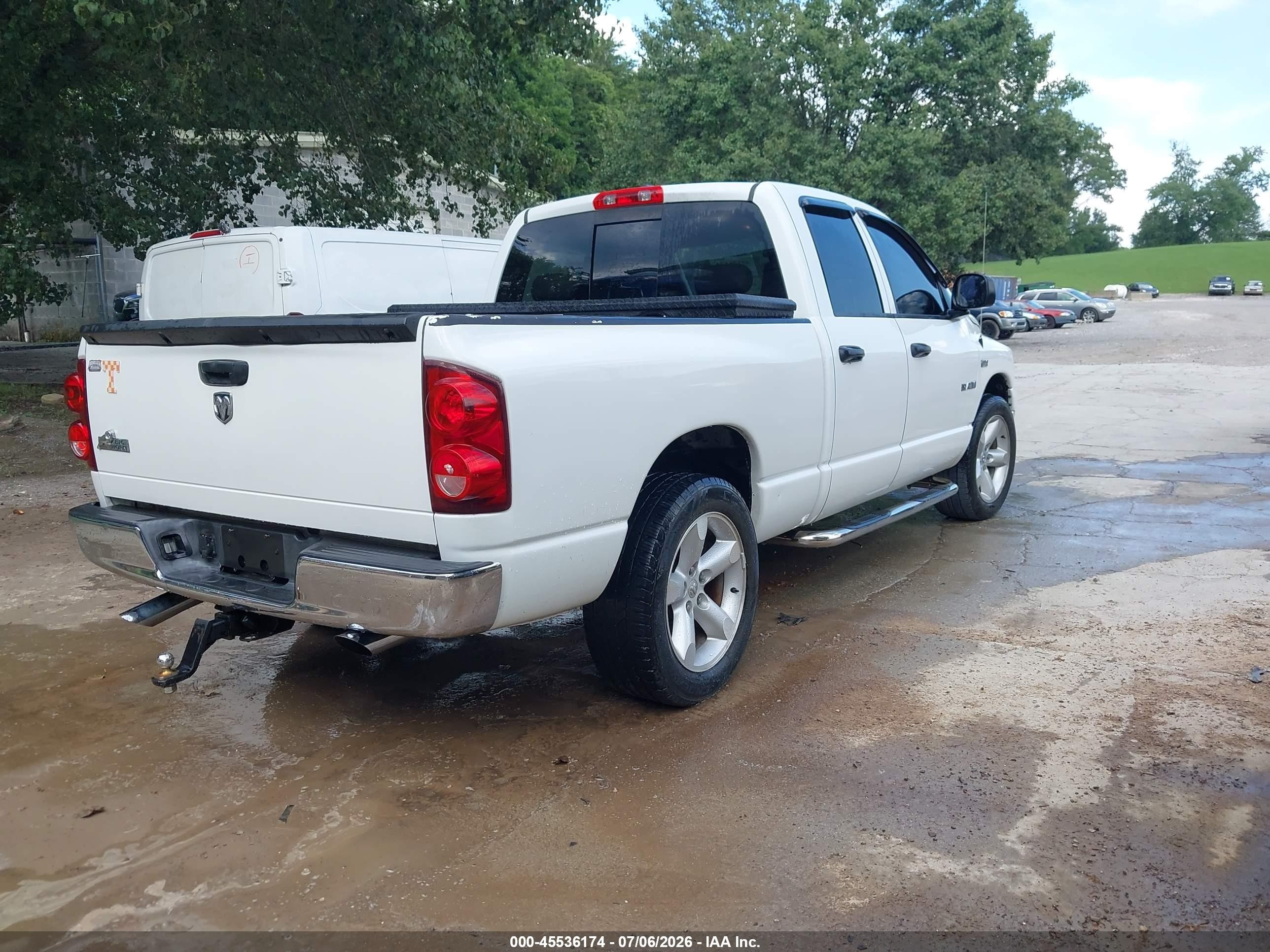 2008 Dodge Ram 1500 Slt White vin: 1D7HA18238J103677