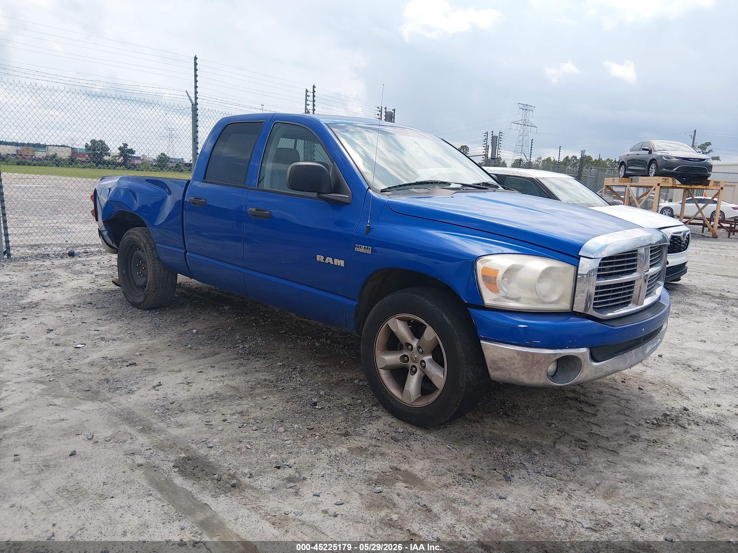 2008 Dodge Ram 1500 Slt Blue vin: 1D7HA18238S591233