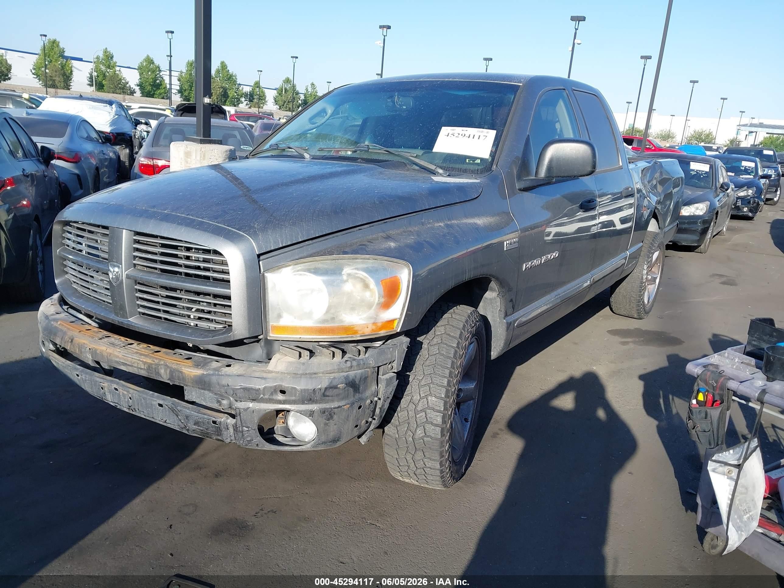 2006 Dodge Ram 1500 Slt Gray vin: 1D7HA18246S570078