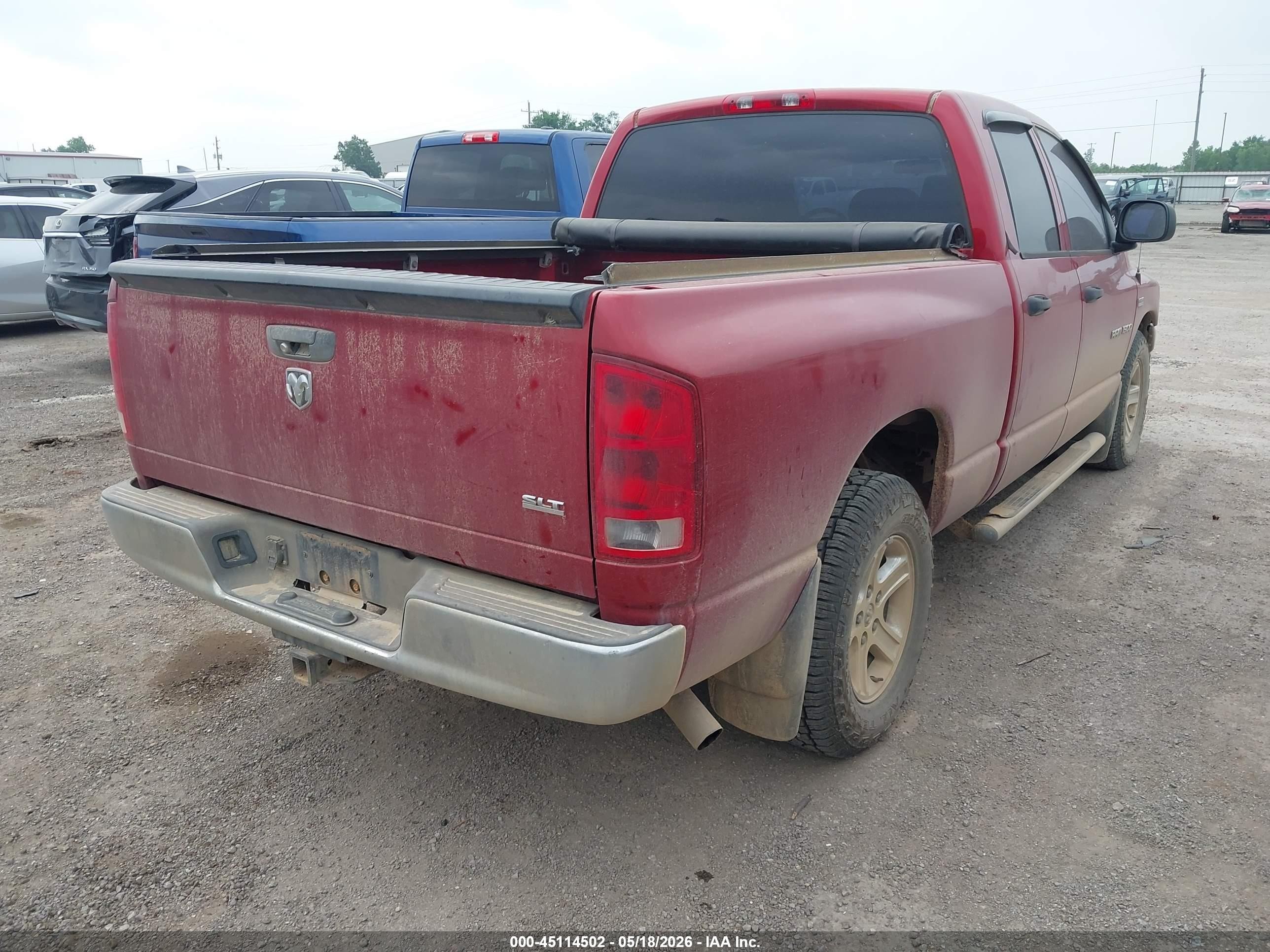2006 Dodge Ram 1500 Slt Red vin: 1D7HA18246S607453