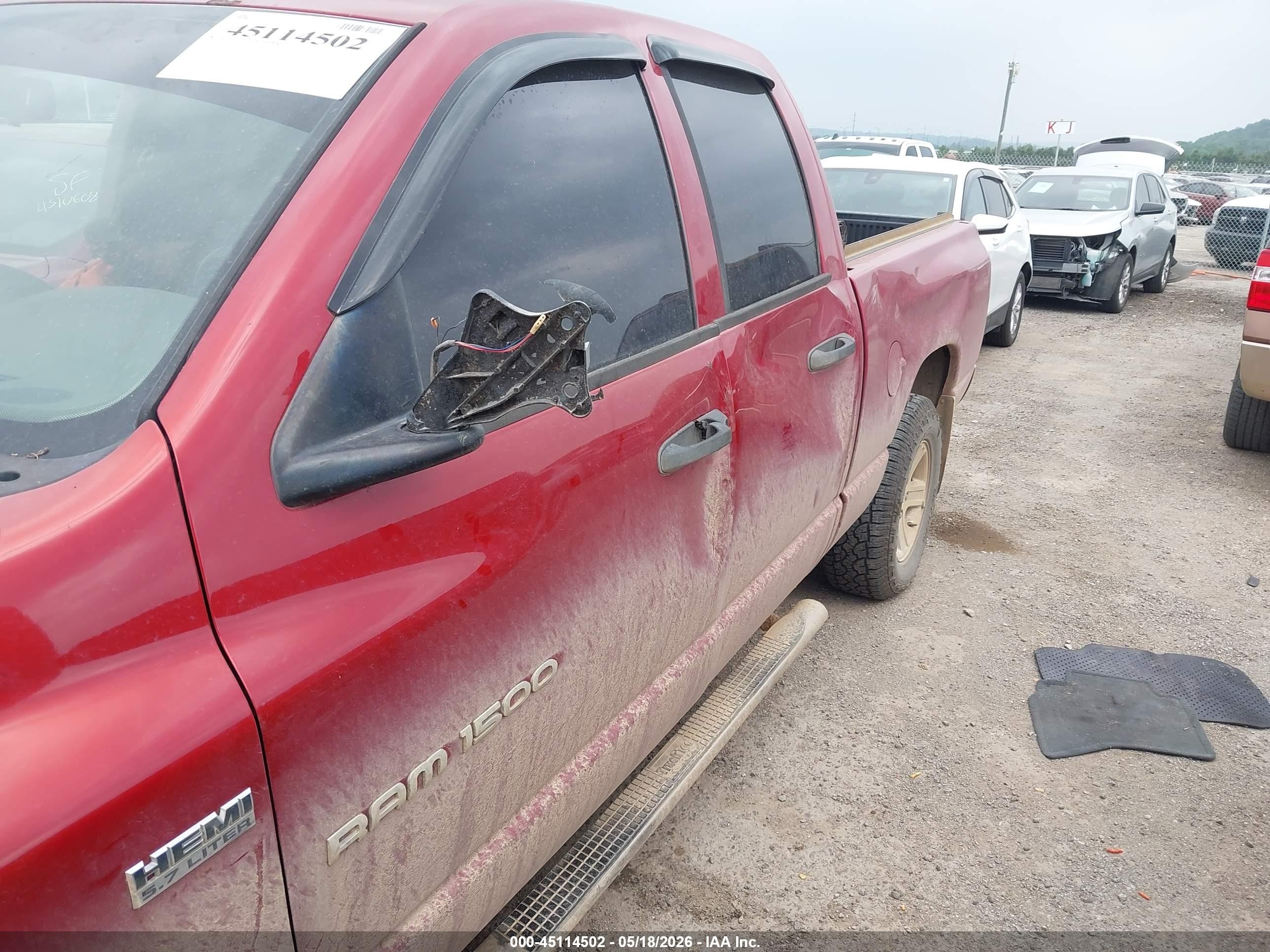 2006 Dodge Ram 1500 Slt Red vin: 1D7HA18246S607453