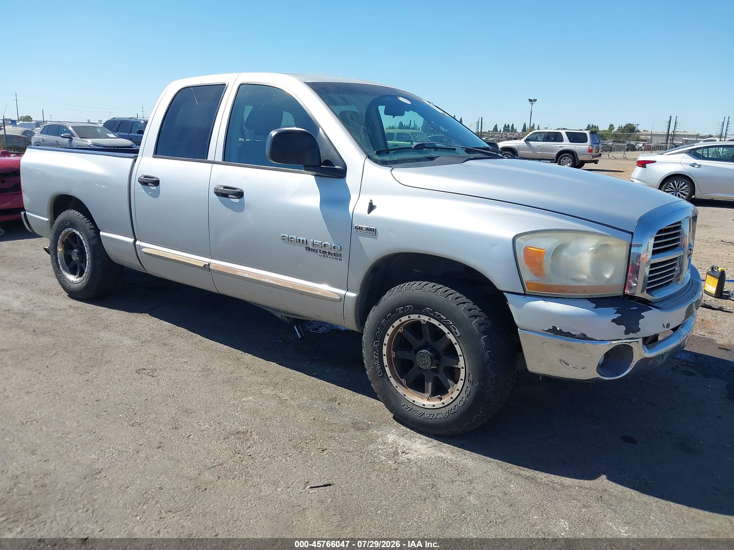 2006 Dodge Ram 1500 Slt Silver vin: 1D7HA18246S627394