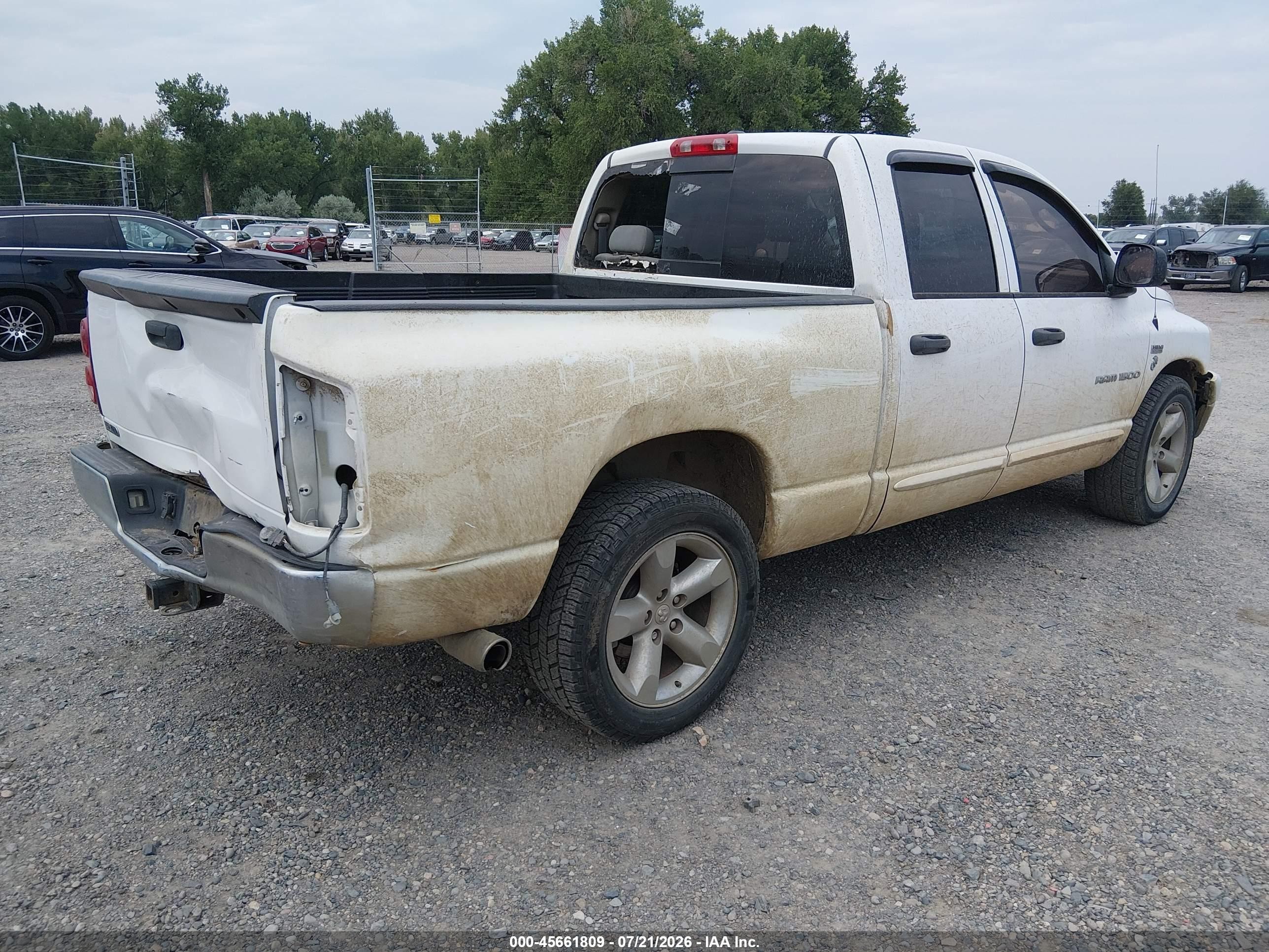 2007 Dodge Ram 1500 Slt White vin: 1D7HA18247S150001