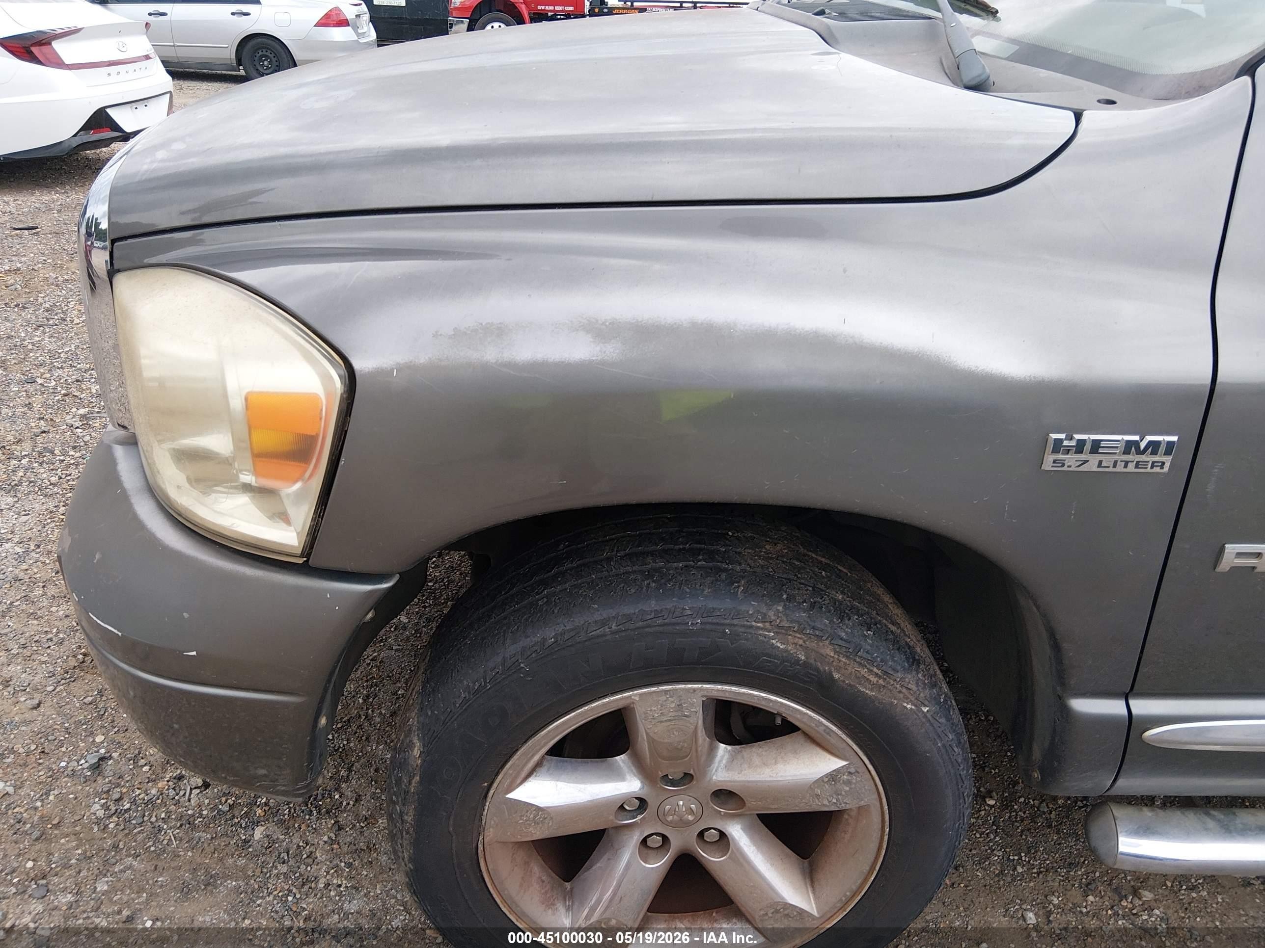 2007 Dodge Ram 1500 Laramie Gray vin: 1D7HA18247S222315