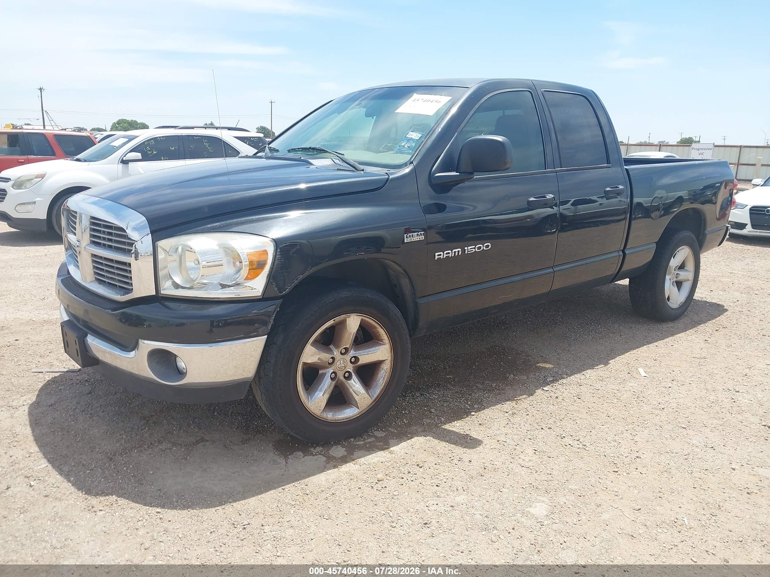 2007 Dodge Ram 1500 Slt Черный vin: 1D7HA18247S259798
