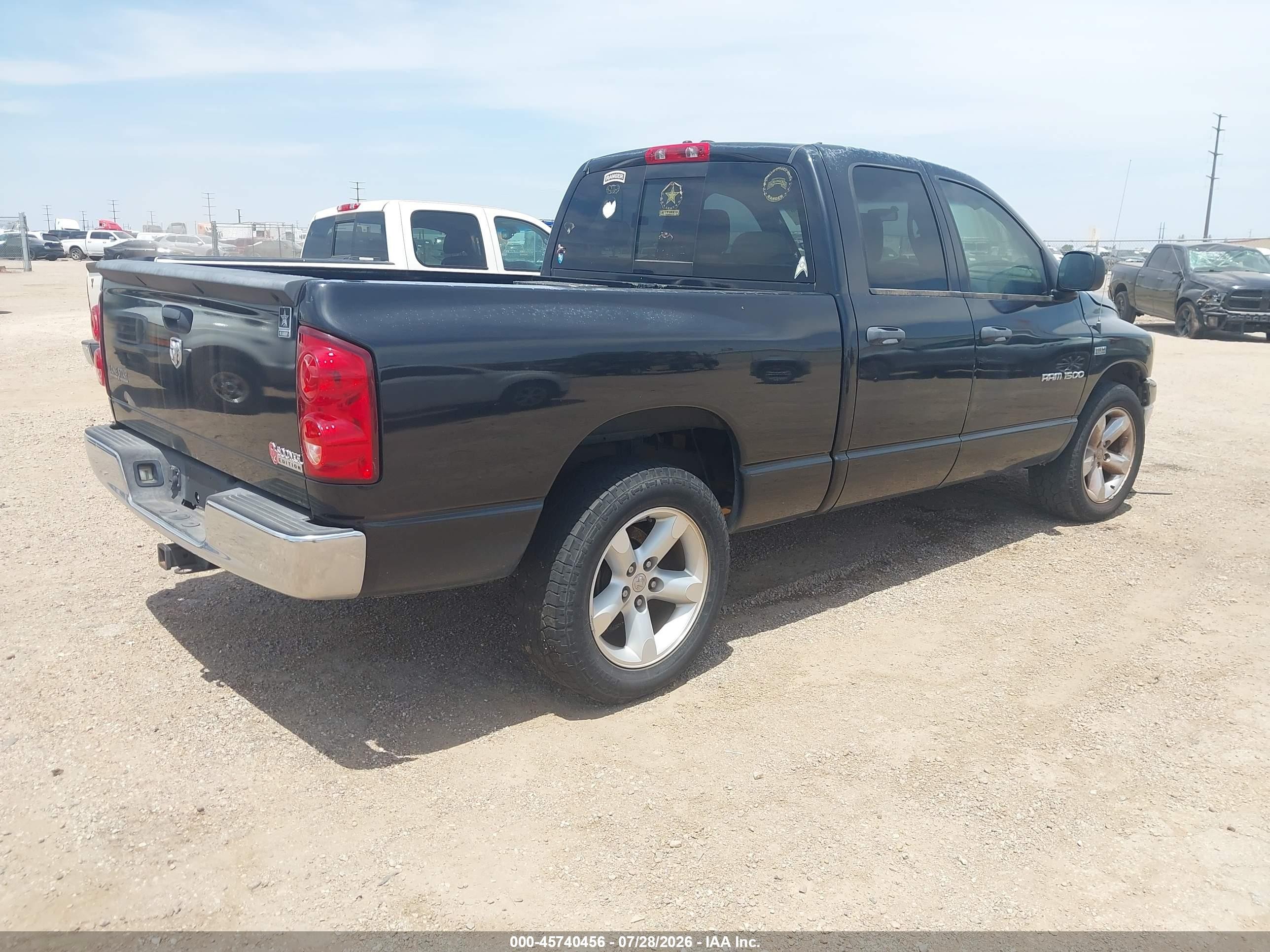 2007 Dodge Ram 1500 Slt Черный vin: 1D7HA18247S259798