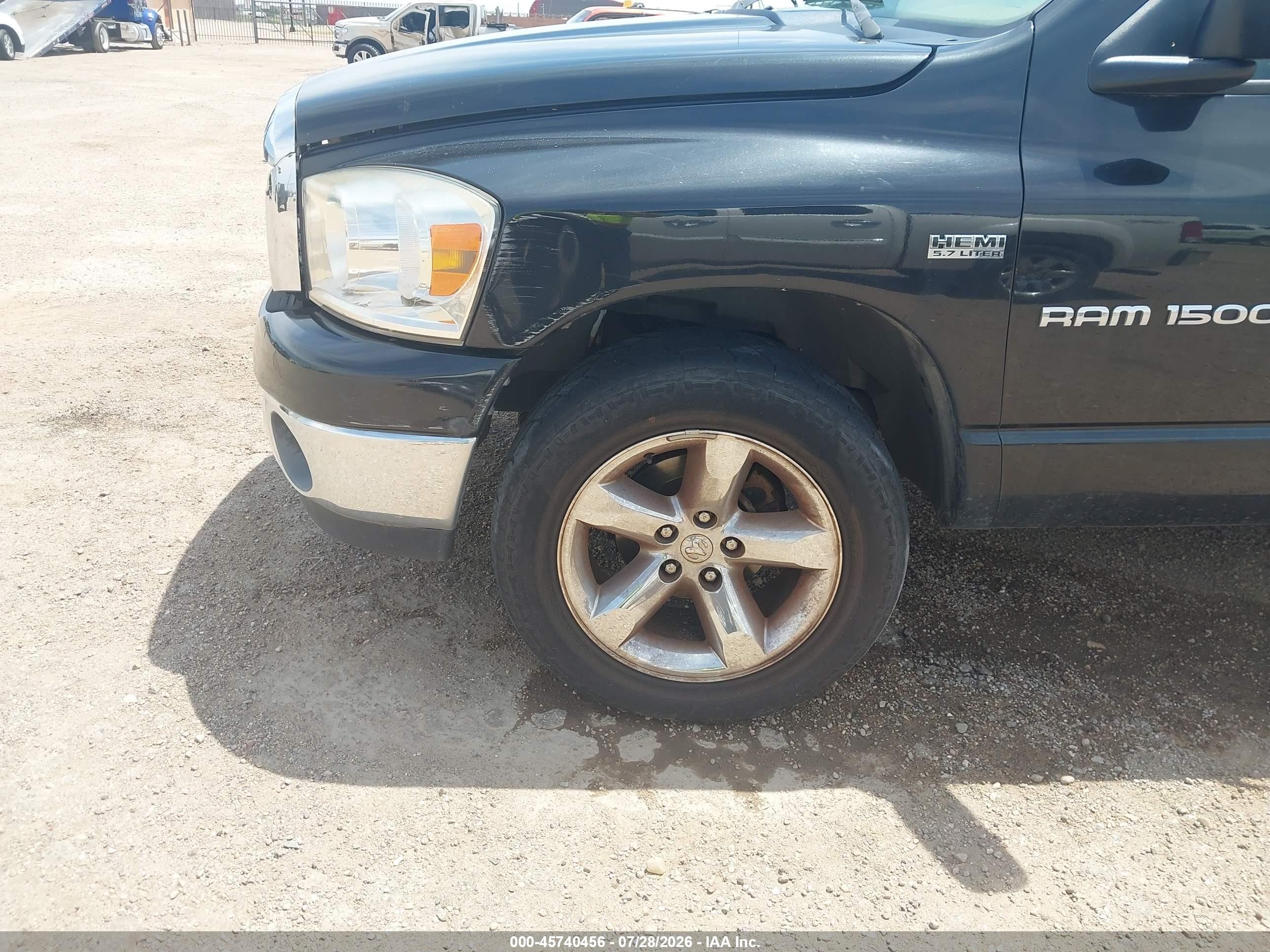 2007 Dodge Ram 1500 Slt Черный vin: 1D7HA18247S259798
