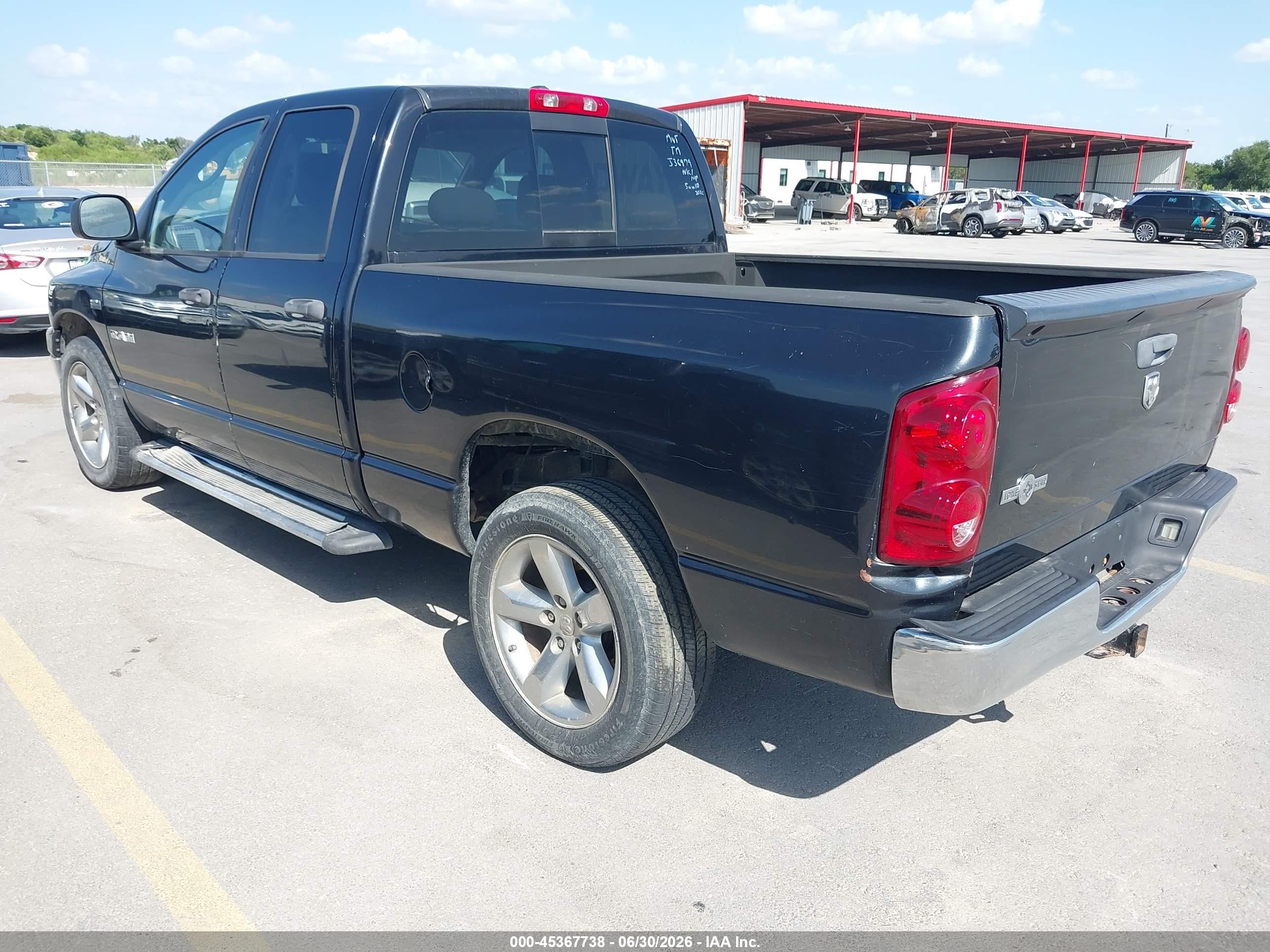 2008 Dodge Ram 1500 Slt Black vin: 1D7HA18248J236979