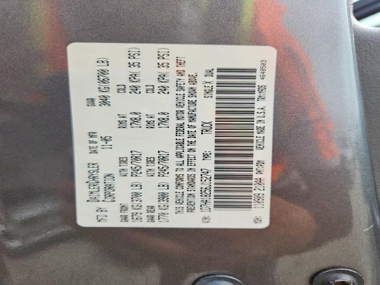 2006 Dodge Ram 1500 St Gray vin: 1D7HA18256J152747
