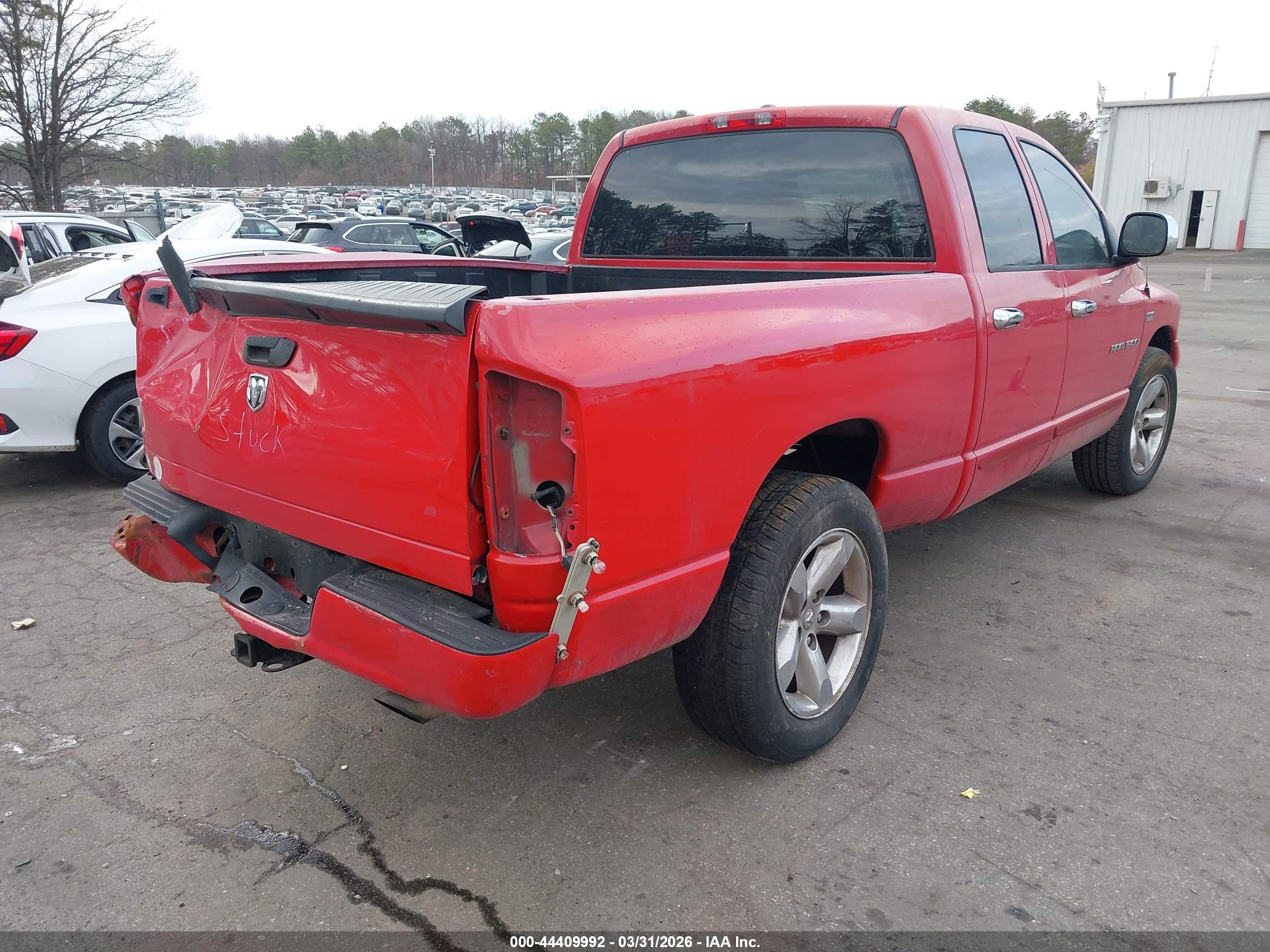 2006 Dodge Ram 1500 Slt Red vin: 1D7HA18256S609177