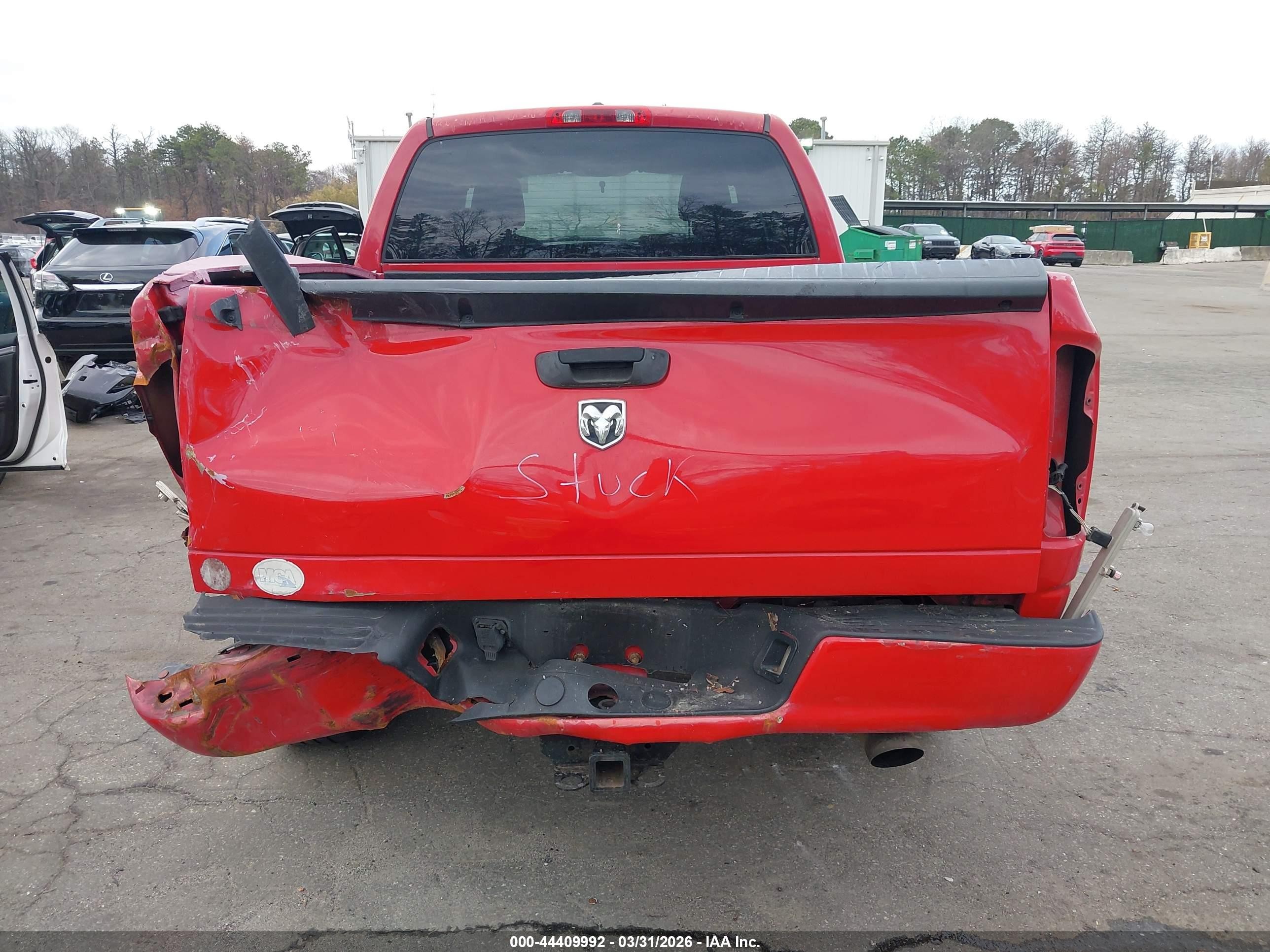 2006 Dodge Ram 1500 Slt Red vin: 1D7HA18256S609177