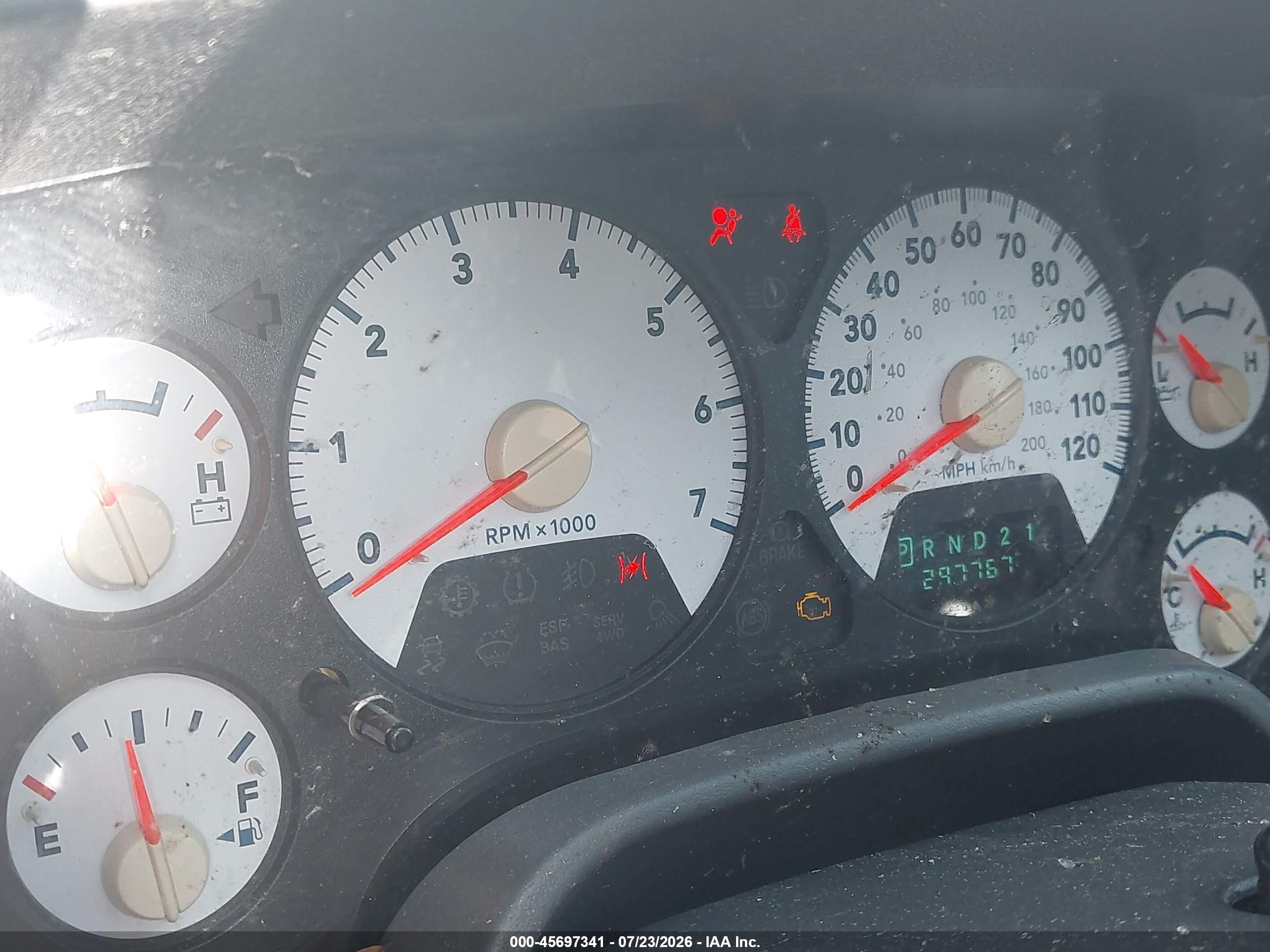 2006 Dodge Ram 1500 Slt Серый vin: 1D7HA18256S686275