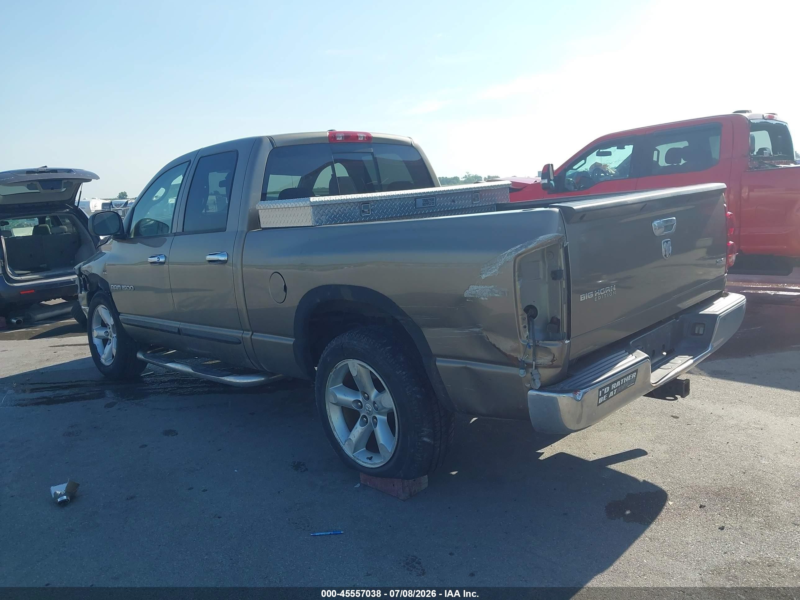 2007 Dodge Ram 1500 Slt Серый vin: 1D7HA18257S133255