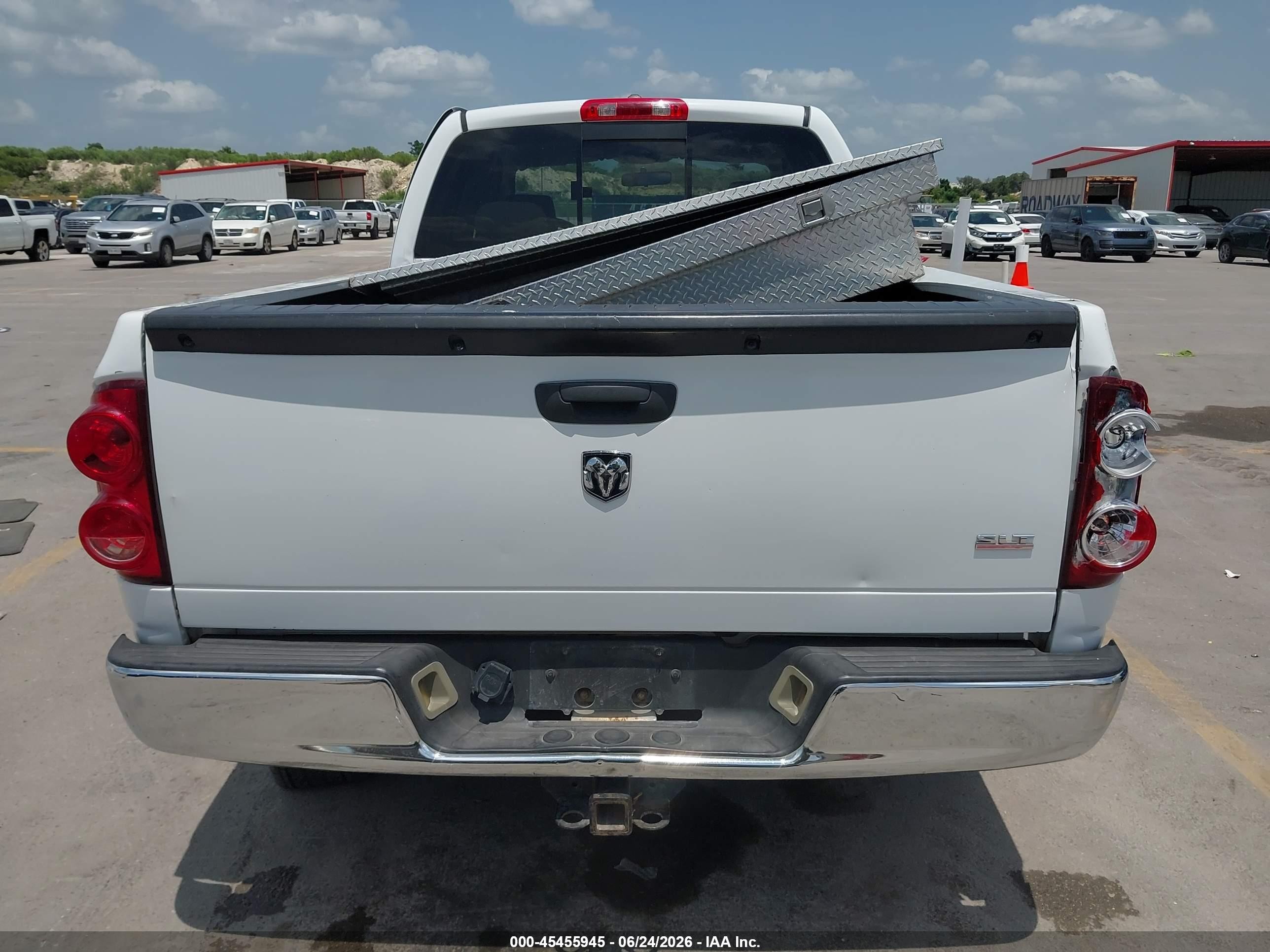 2007 Dodge Ram 1500 Slt White vin: 1D7HA18257S139251