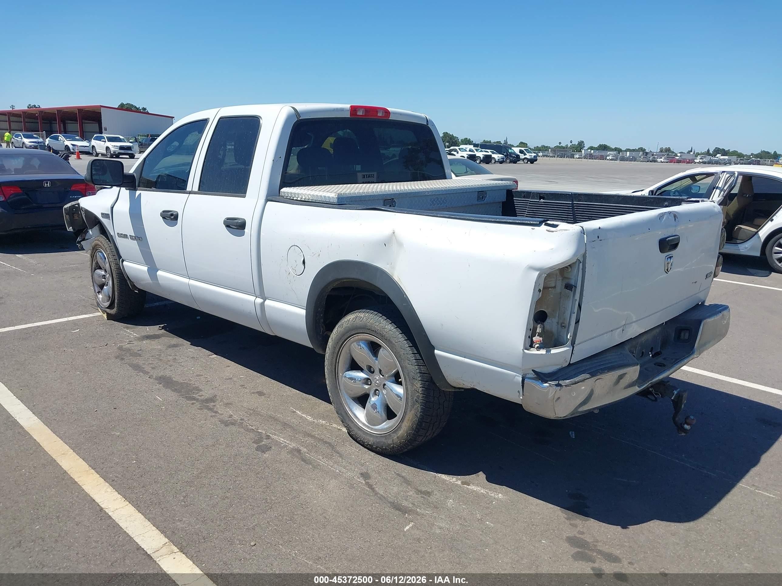 2007 Dodge Ram 1500 Slt White vin: 1D7HA18257S169897