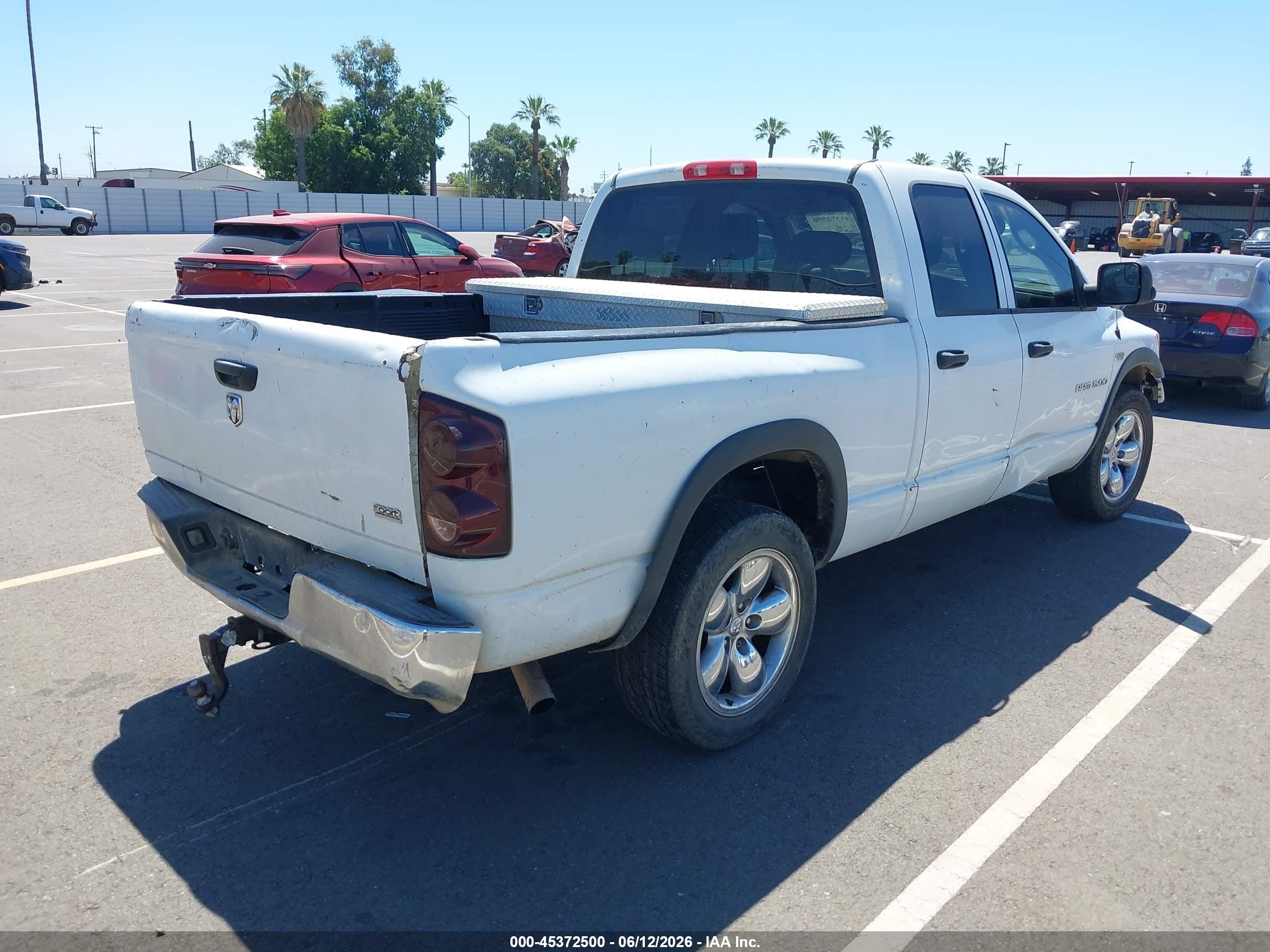 2007 Dodge Ram 1500 Slt White vin: 1D7HA18257S169897