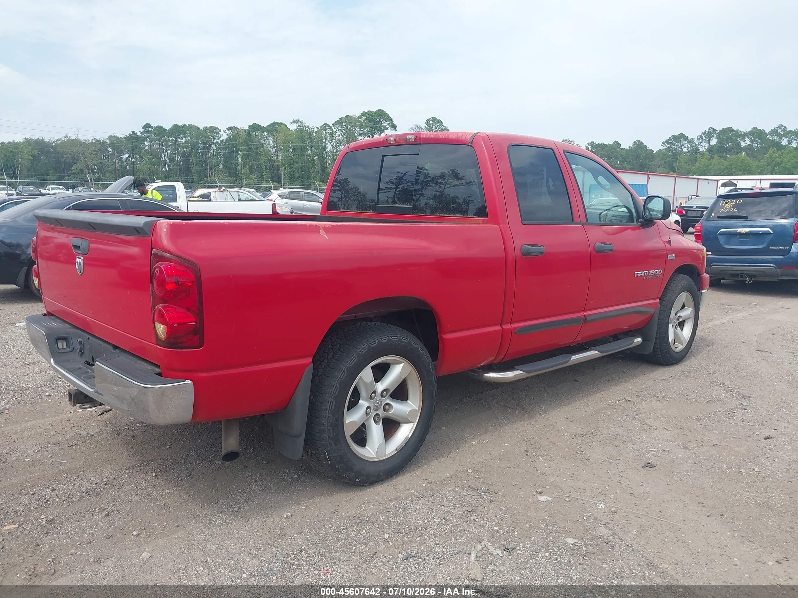 2007 Dodge Ram 1500 Slt Red vin: 1D7HA18257S204406