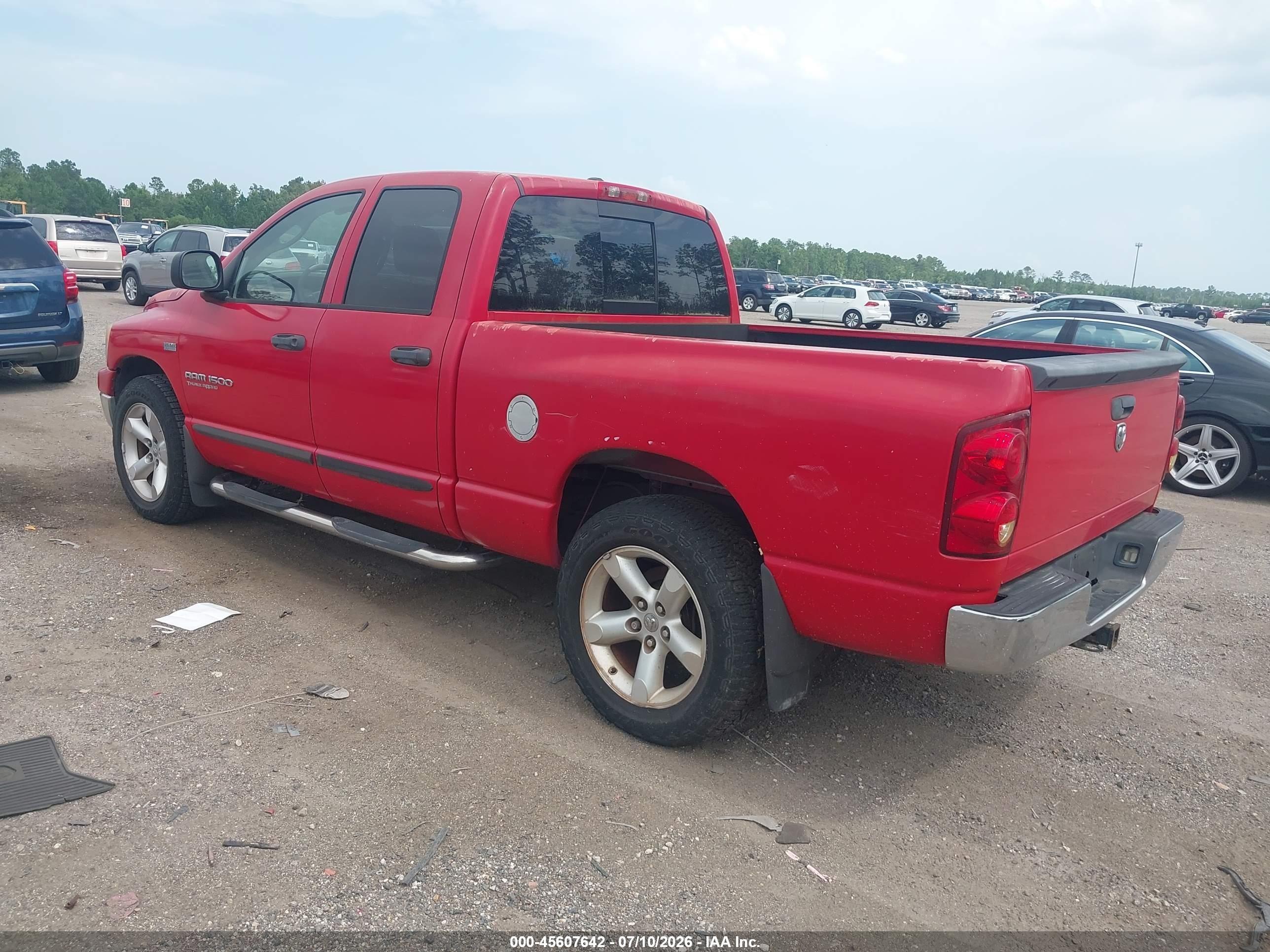 2007 Dodge Ram 1500 Slt Red vin: 1D7HA18257S204406