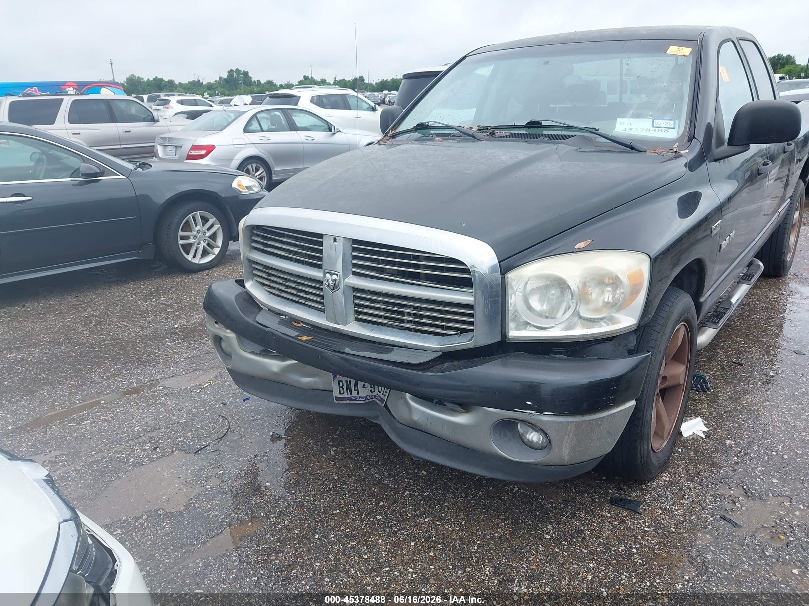 2008 Dodge Ram 1500 Slt Black vin: 1D7HA18258J128774